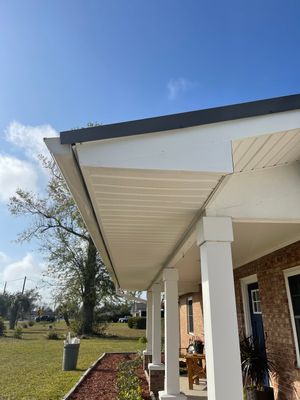 Soffit and Fascia Installation Using White Vinyl Soffit