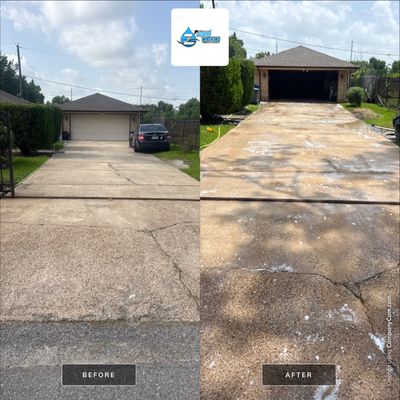 Comprehensive Driveway Cleaning and Exterior House Washing in Houston