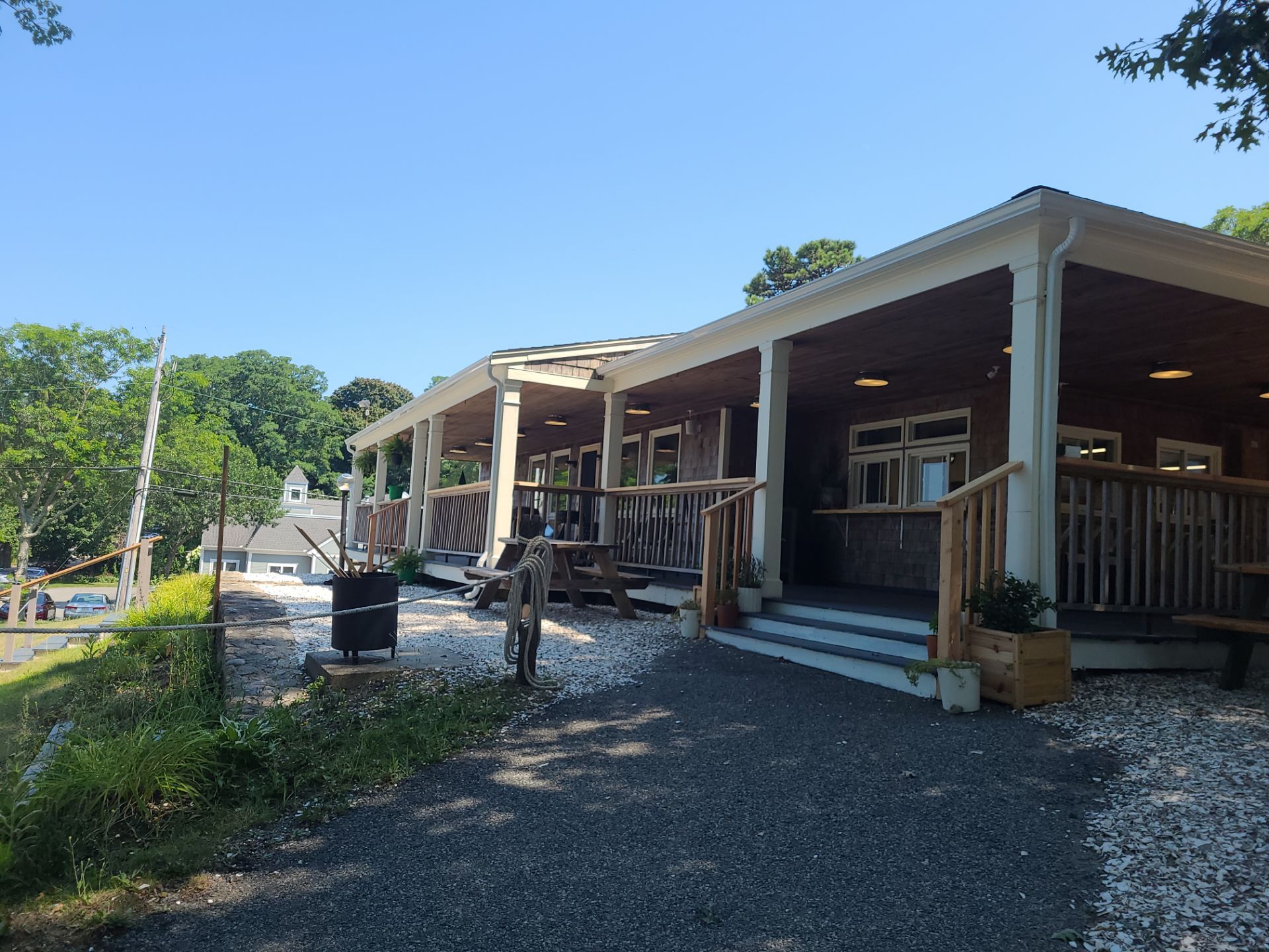 5" Seamless Aluminum Gutters Installed on a new Business in Sandwich, MA by Gutter Pro Enterprises