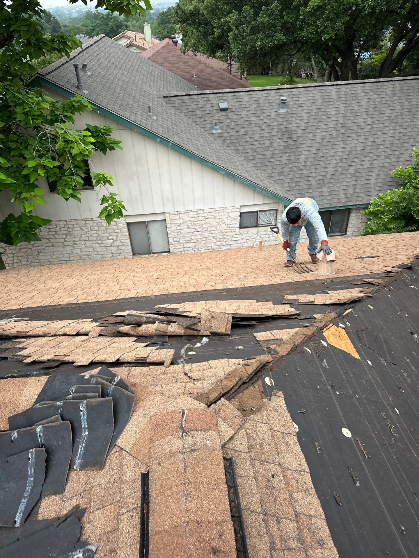 Residential Roofing Installation using Owens Corning TruDef Desert Rose by DeZign Roofing & Exteriors