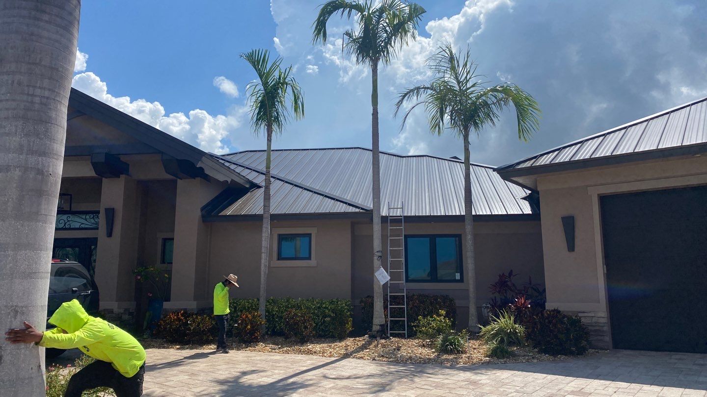 Residential Roofing Installation using Standing Seam Metal Roof in Cape Coral, FL by International Roofing
