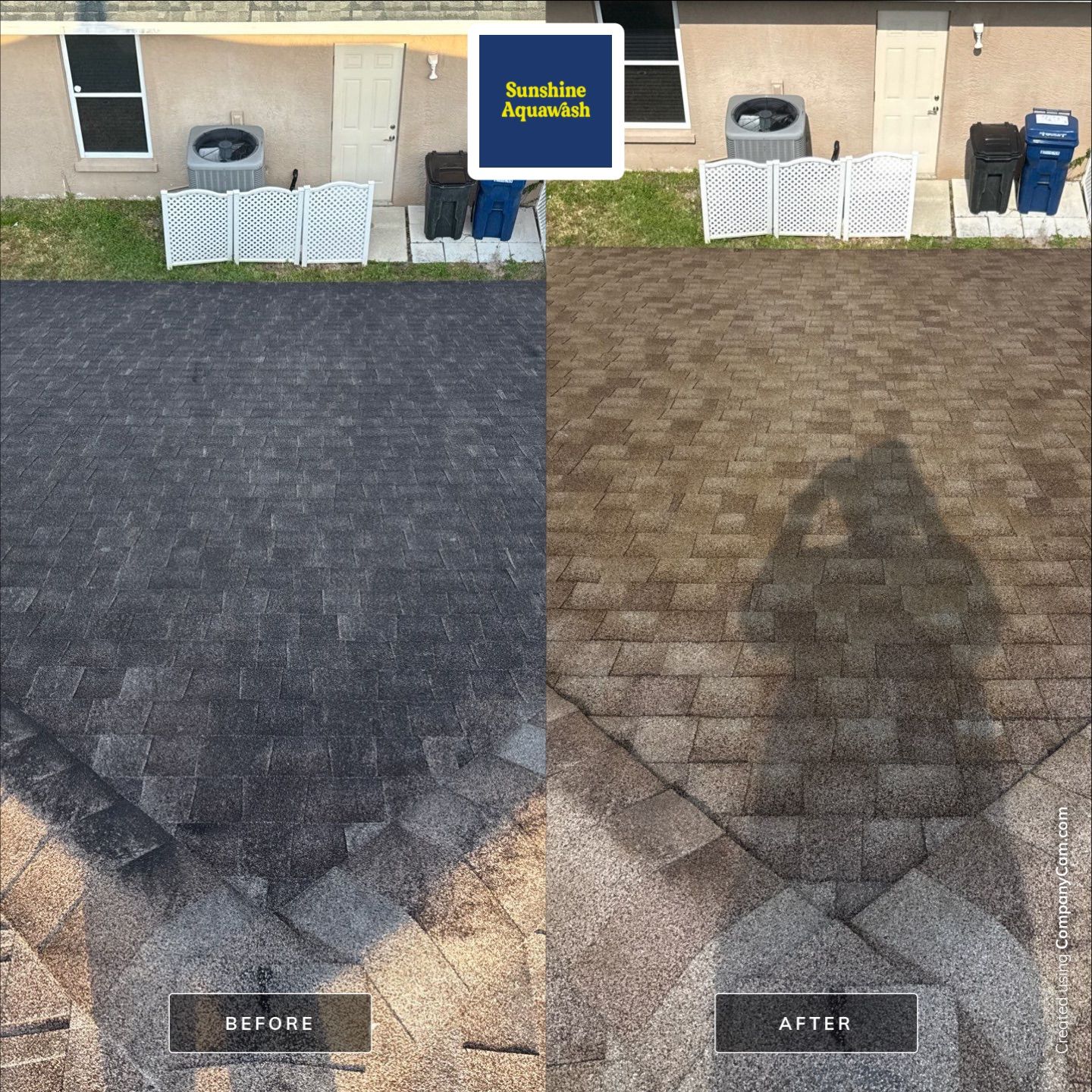 Asphalt Shingle Roof Cleaning in Creekwood Community – Bradenton, FL by Sunshine AquaWash