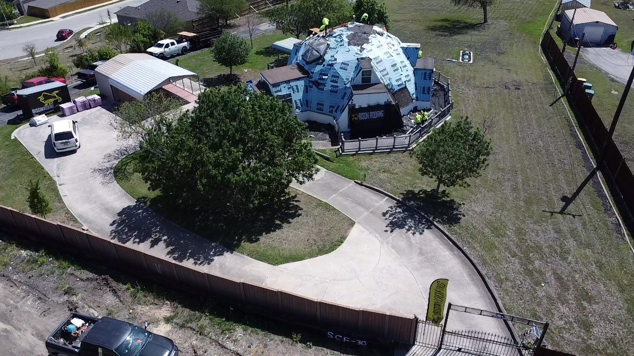 Project in Converse by Bison Roofing  