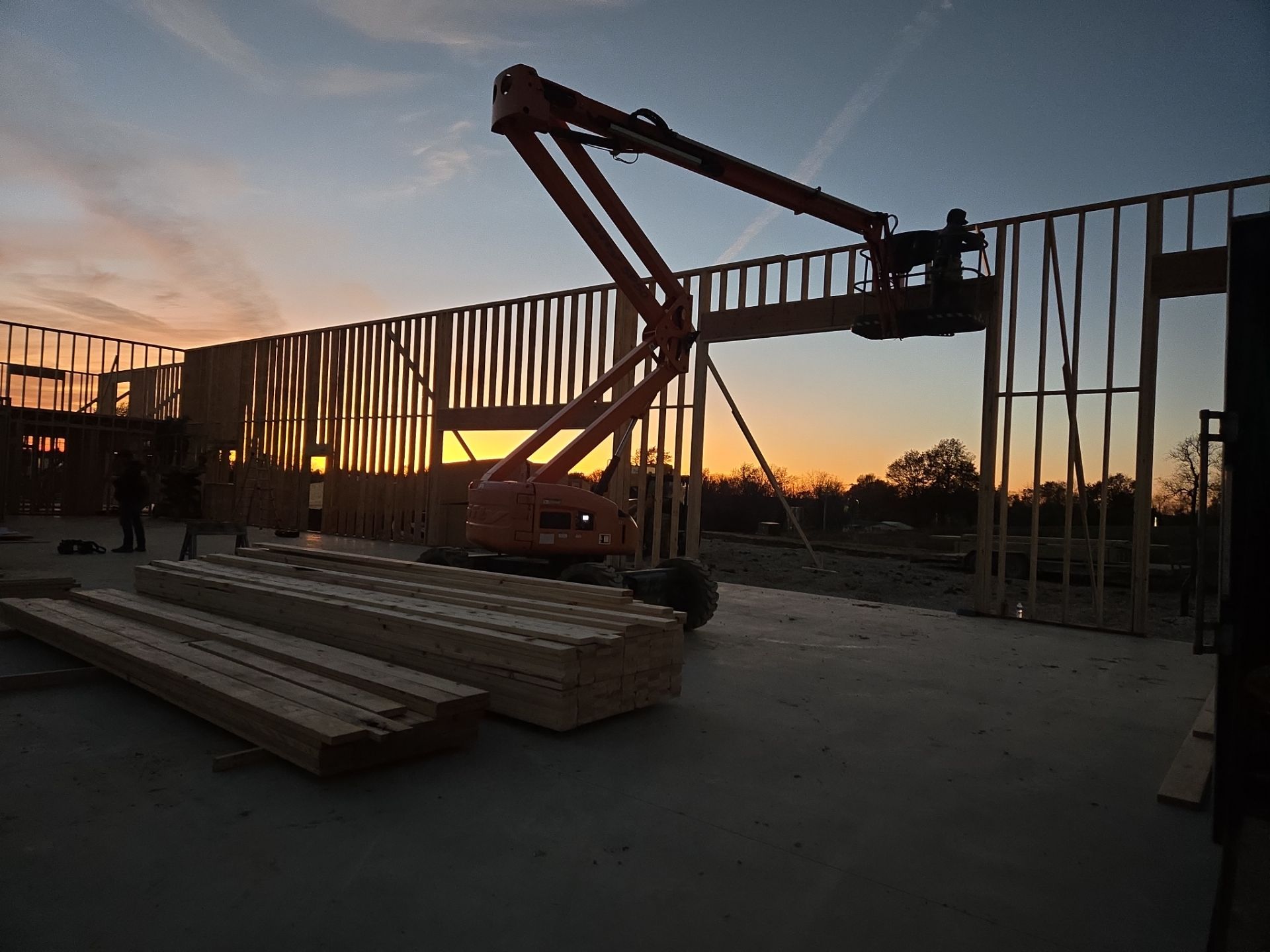 New Home construction w/ board and batten sides and metal roof  by Miles Construction 