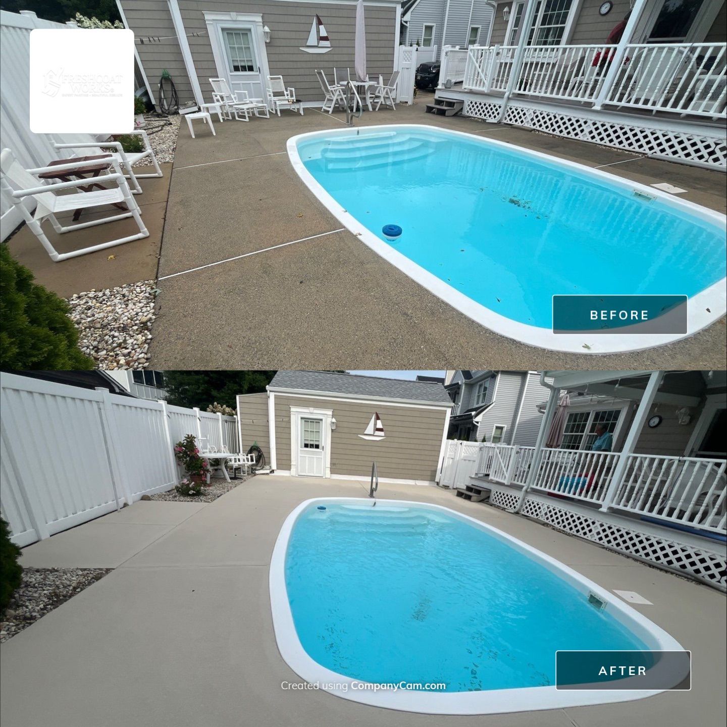 Pool Deck Restoration by FreshCoat Works LLC
