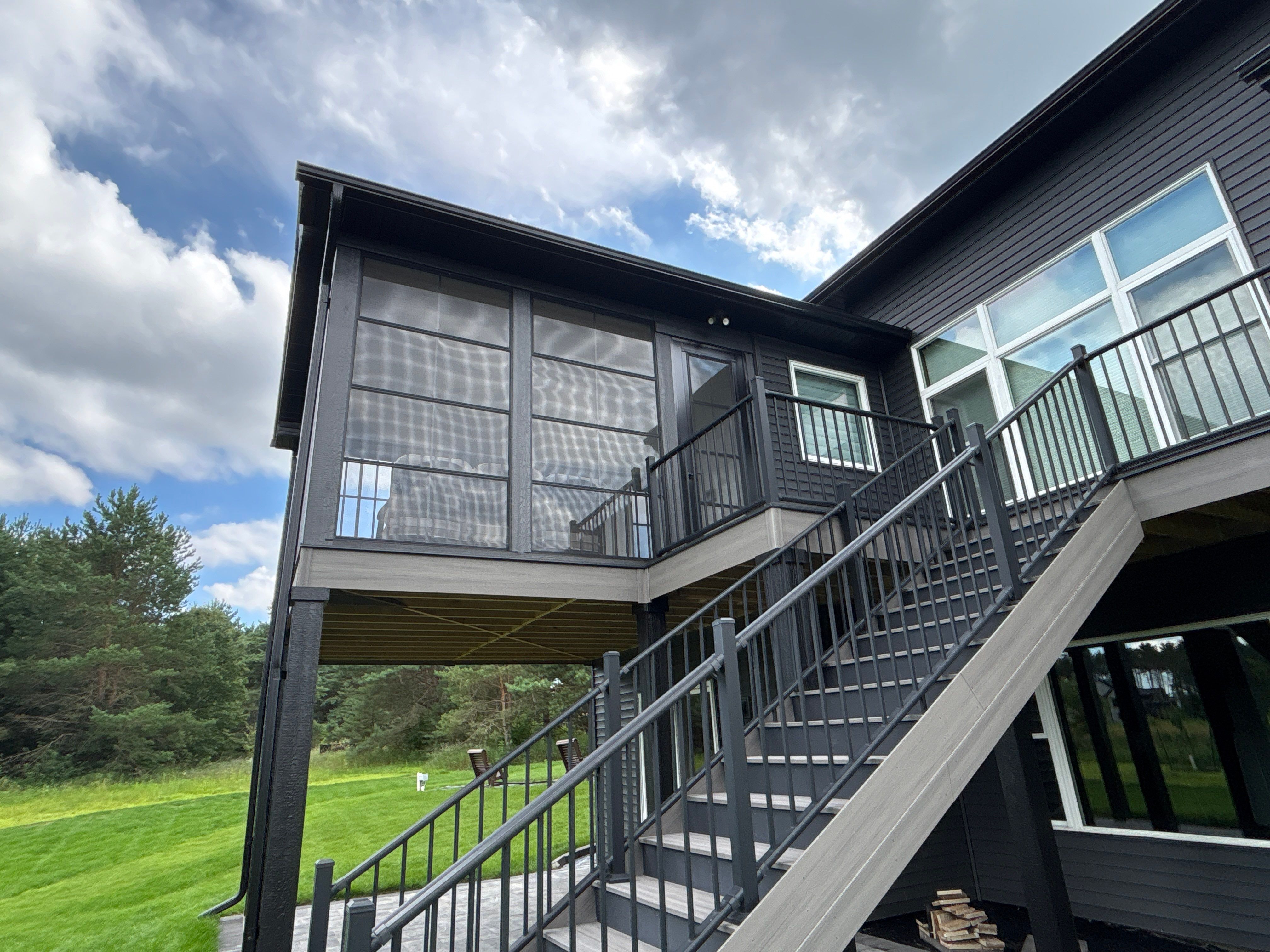 5-Inch Black Seamless Gutter Installation – Ham Lake, MN by Next Level Seamless Gutters / Exteriors Inc.
