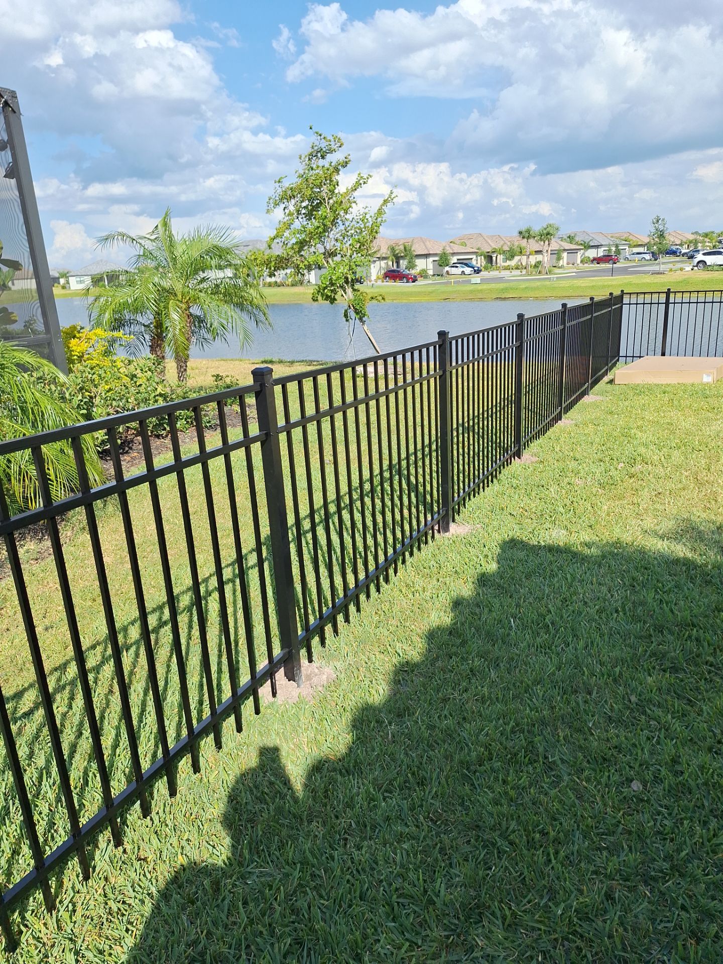 Aluminum Fence Installation using Black 3 Rail Aluminum Fence by Asap fence and gates, LLC