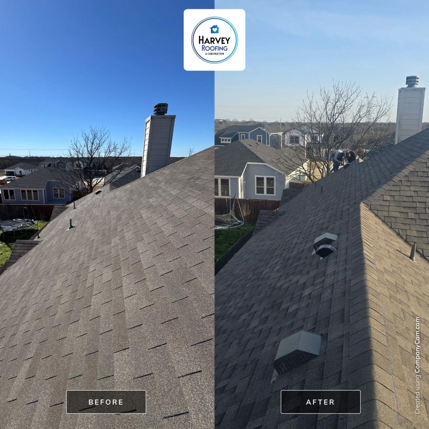 Residential Roofing Installation using Malarkey Vista AR by Harvey Roofing & Construction