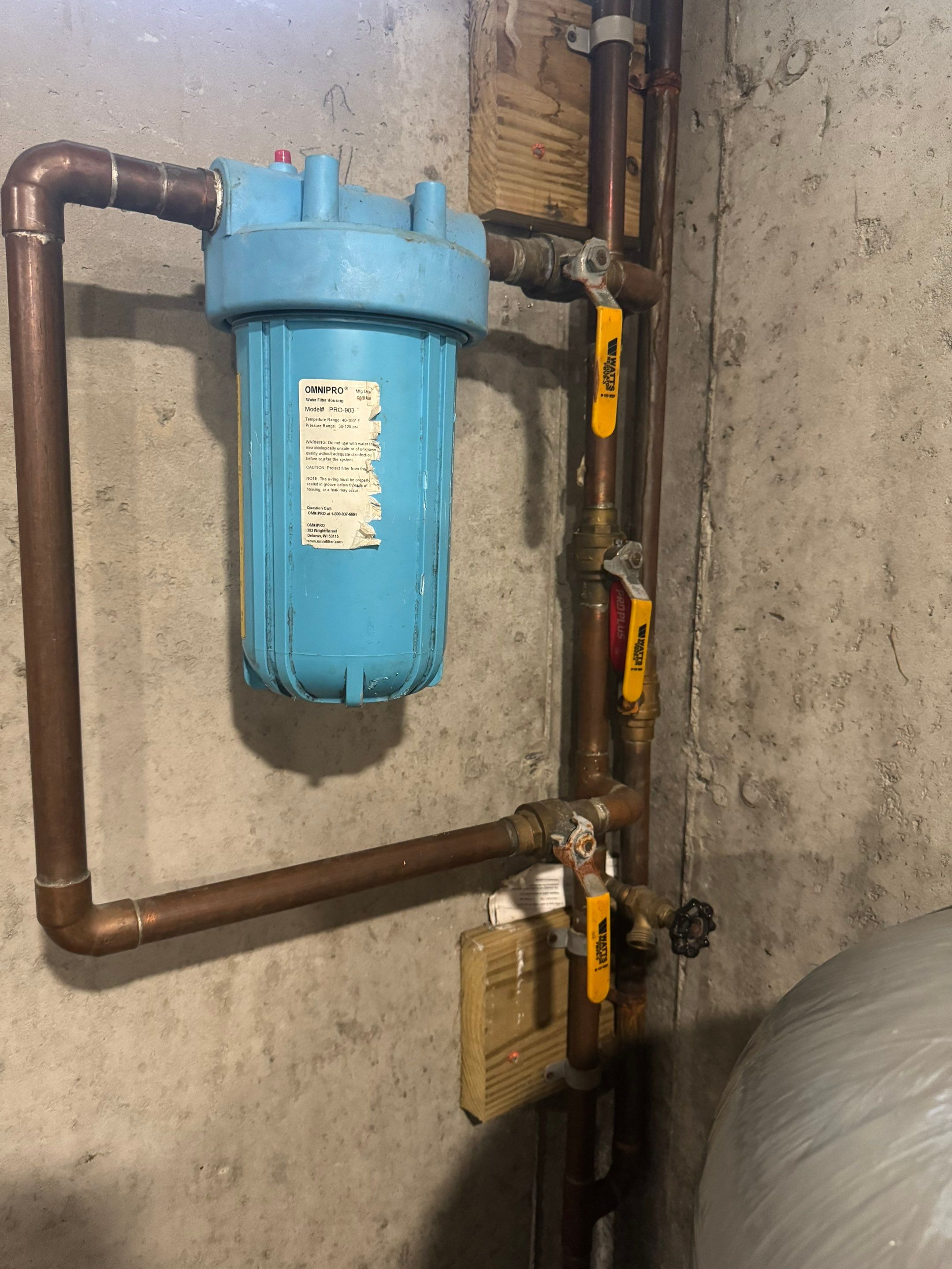 Water Filter Installation by Stake Plumbing and Heating