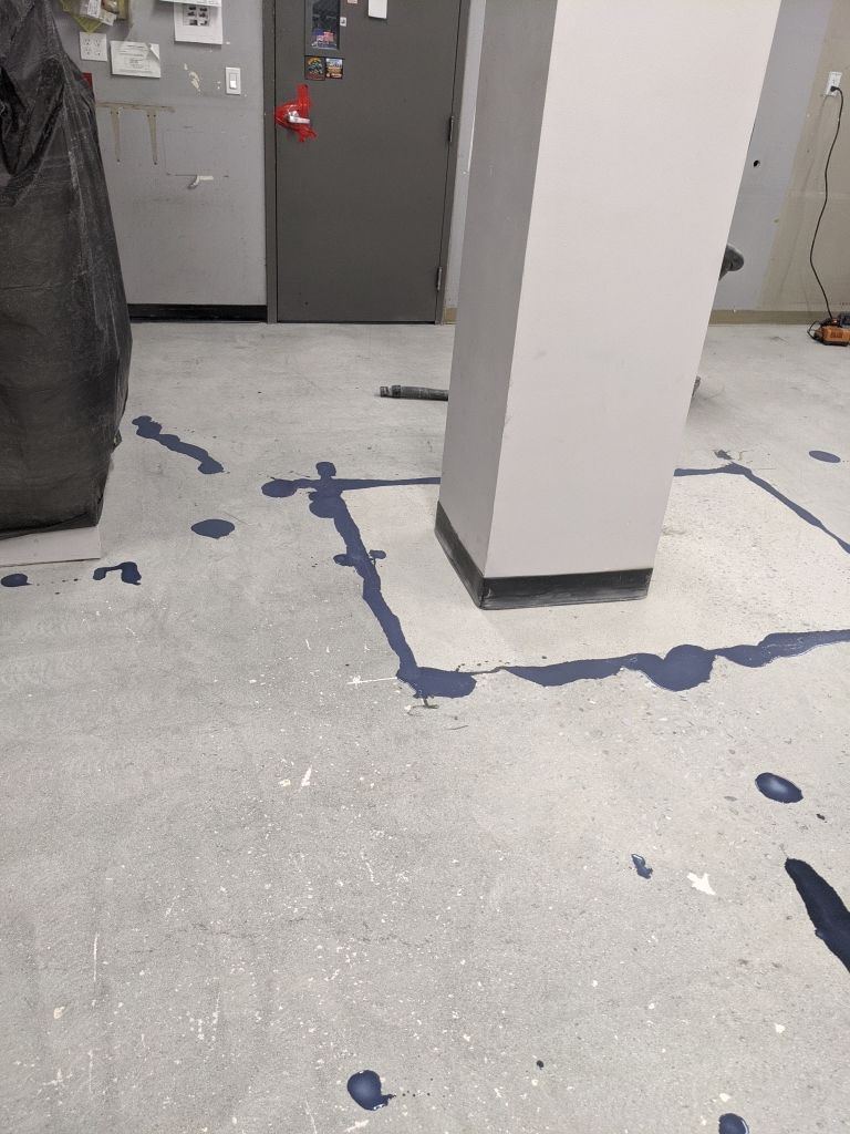 Commercial Flooring using Solid Haze Grey by Croc Coatings, LLC