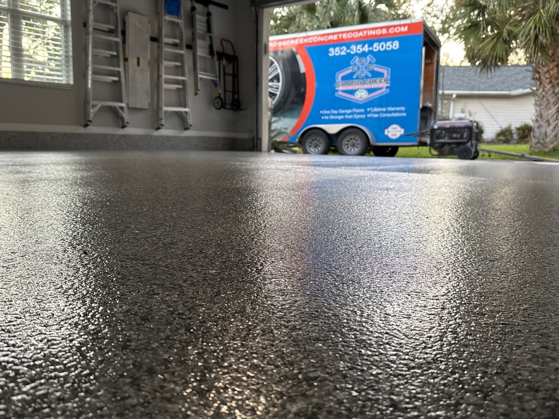 Garage  in Gainesville, FLin Slate Stone by Cross Creek Concrete Coatings