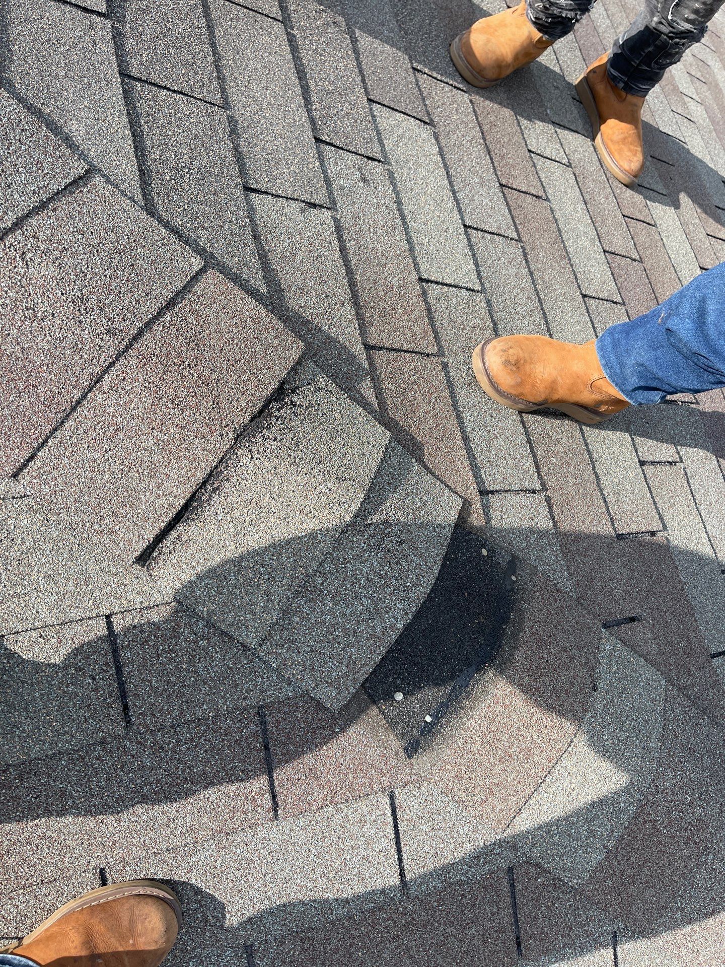 Hail Damage using Owen's Corning Duration (Lifetime) Shingles by Roof Repair Company