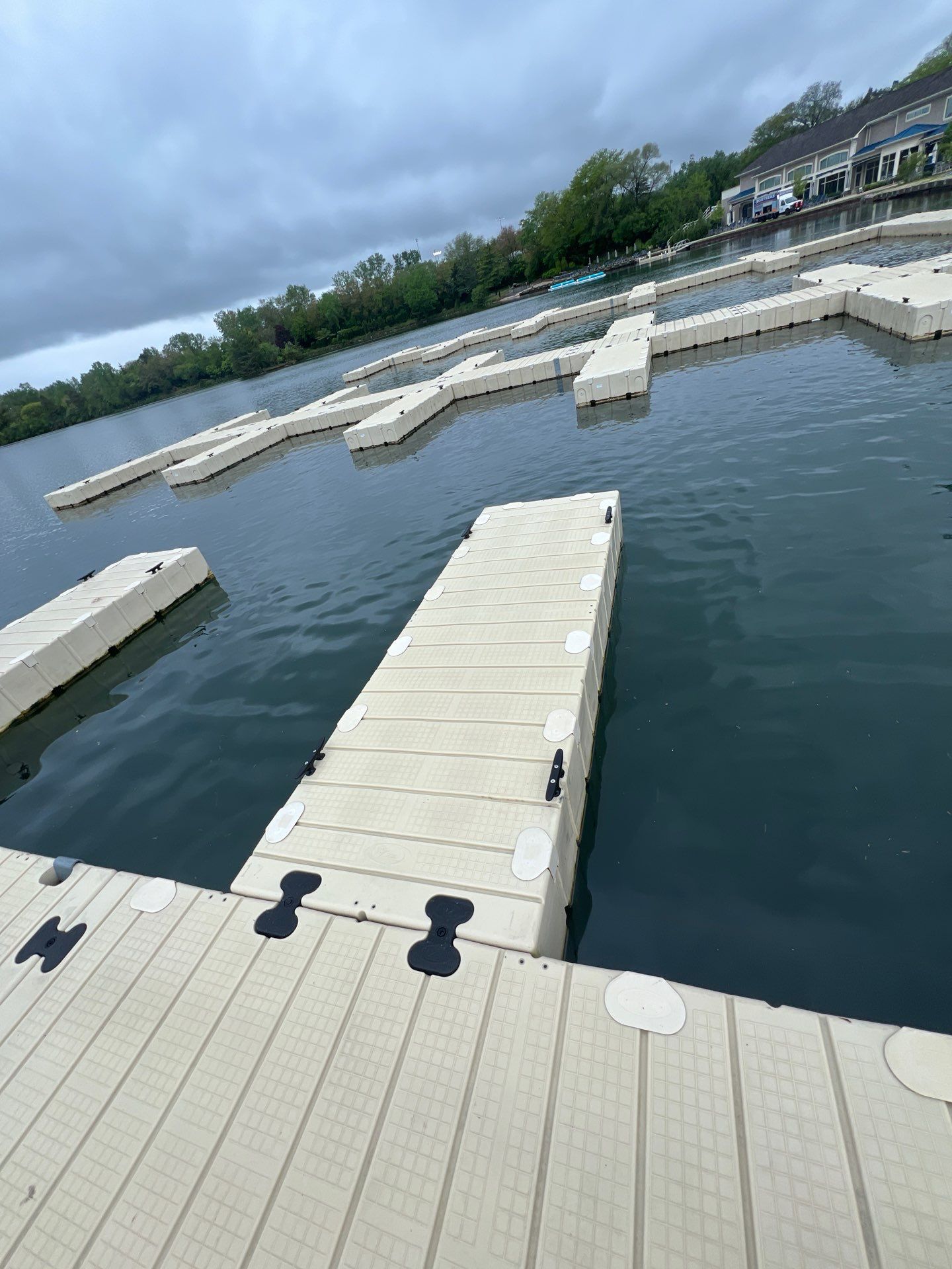 Power washing of floating dock by Northern Power Washing LLC.