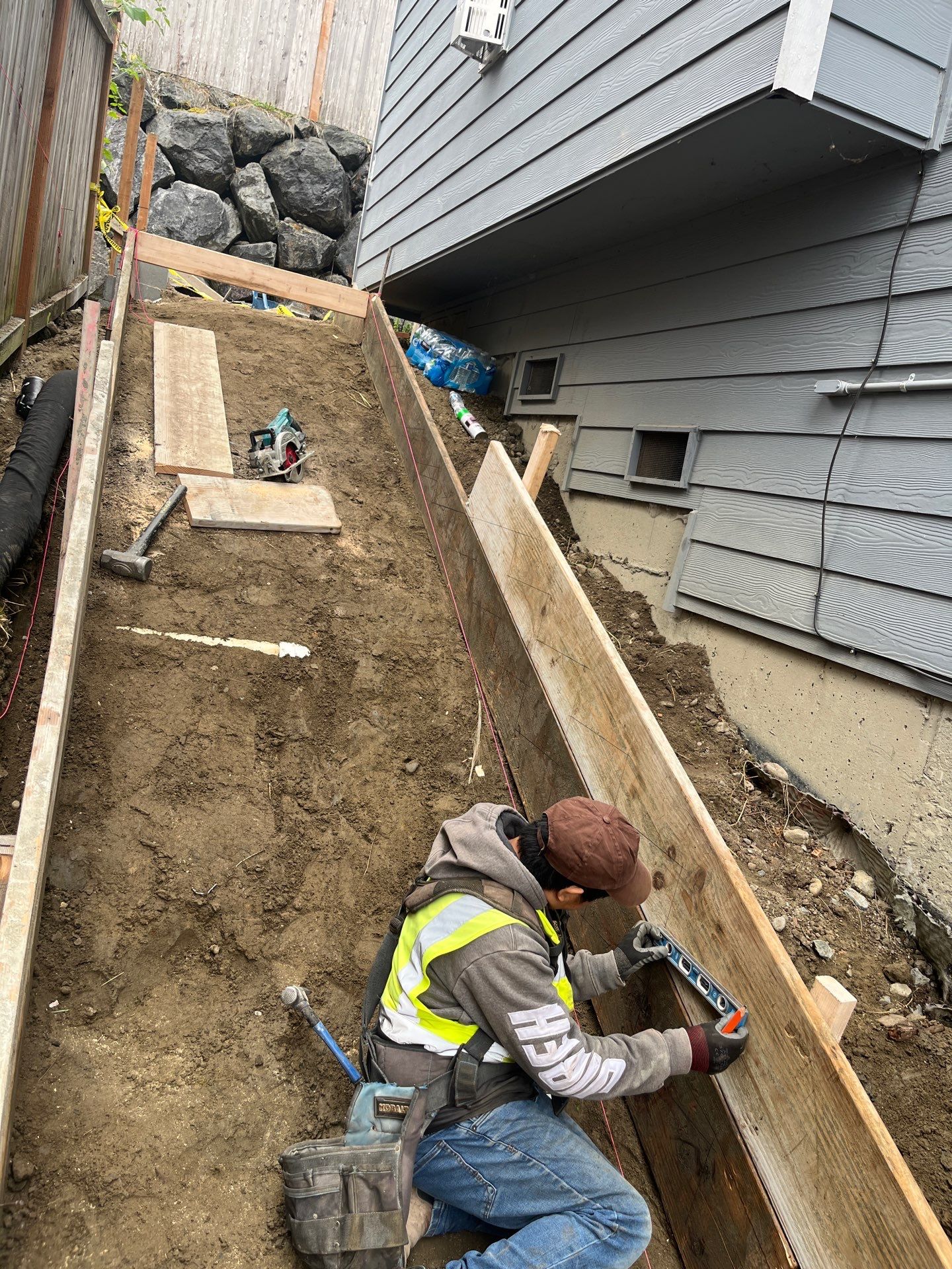 Jireh Outdoor Projects | Concrete Stair Repair and Retaining Wall by Jireh Asphalt & Concrete Inc 