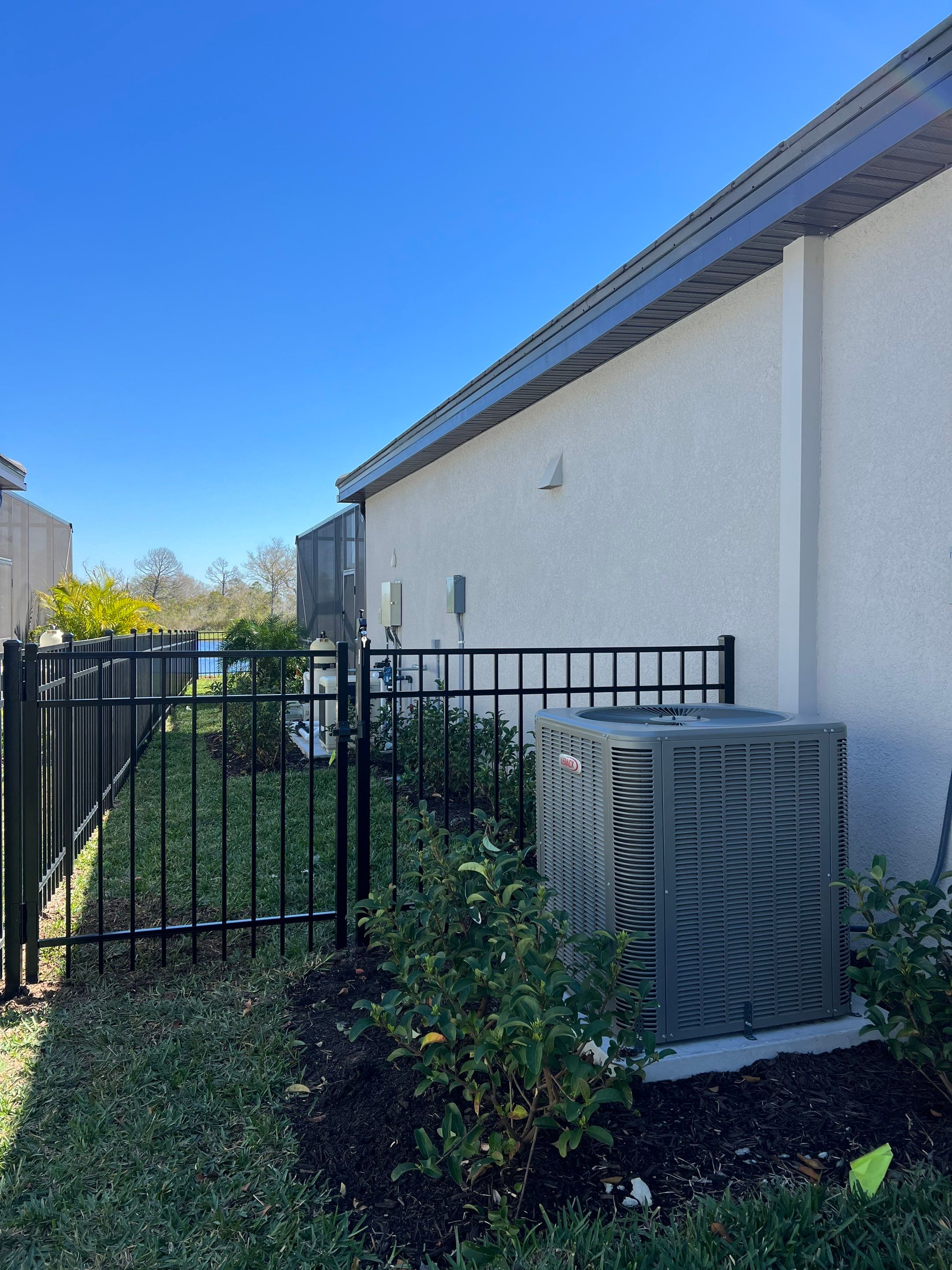 Aluminum Fence Installation using Black 3 Rail Aluminum Fence by Asap fence and gates, LLC