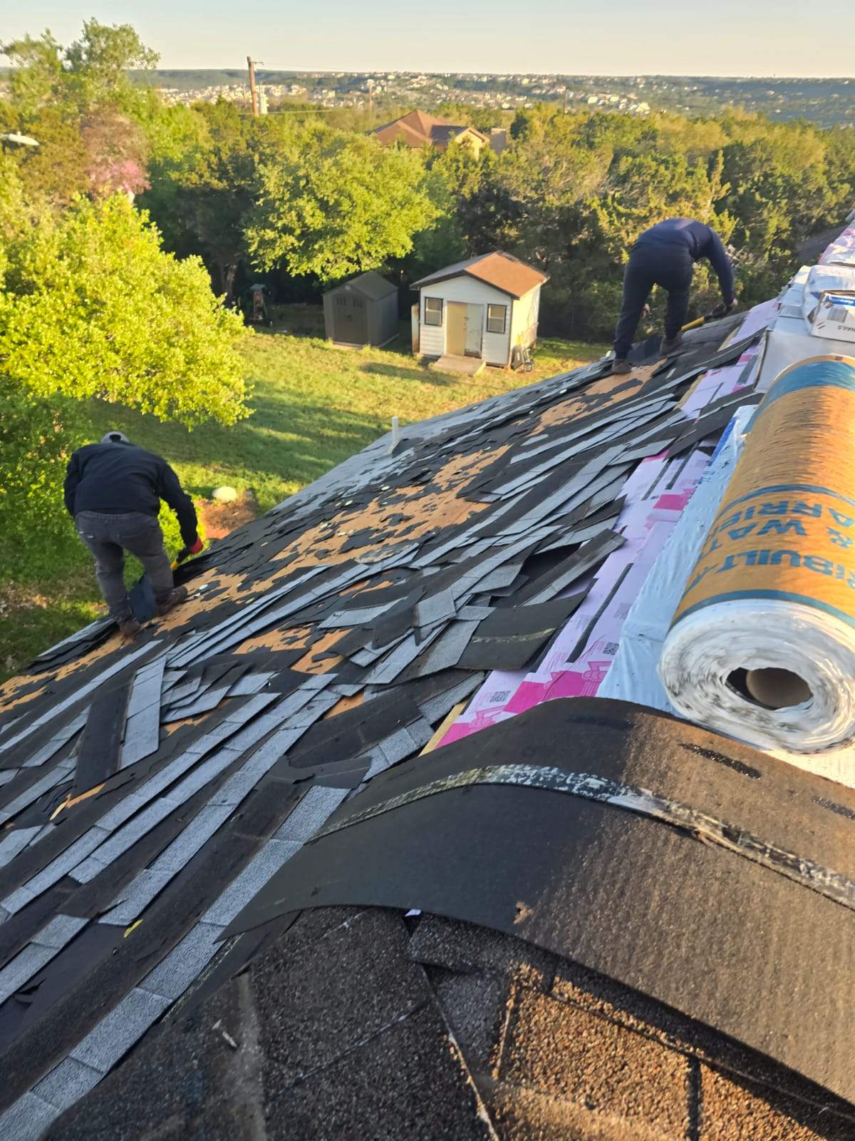 Leander Hail Damage Restoration and Architectural Shingle Roof Replacement by Caliber Restoration LLC