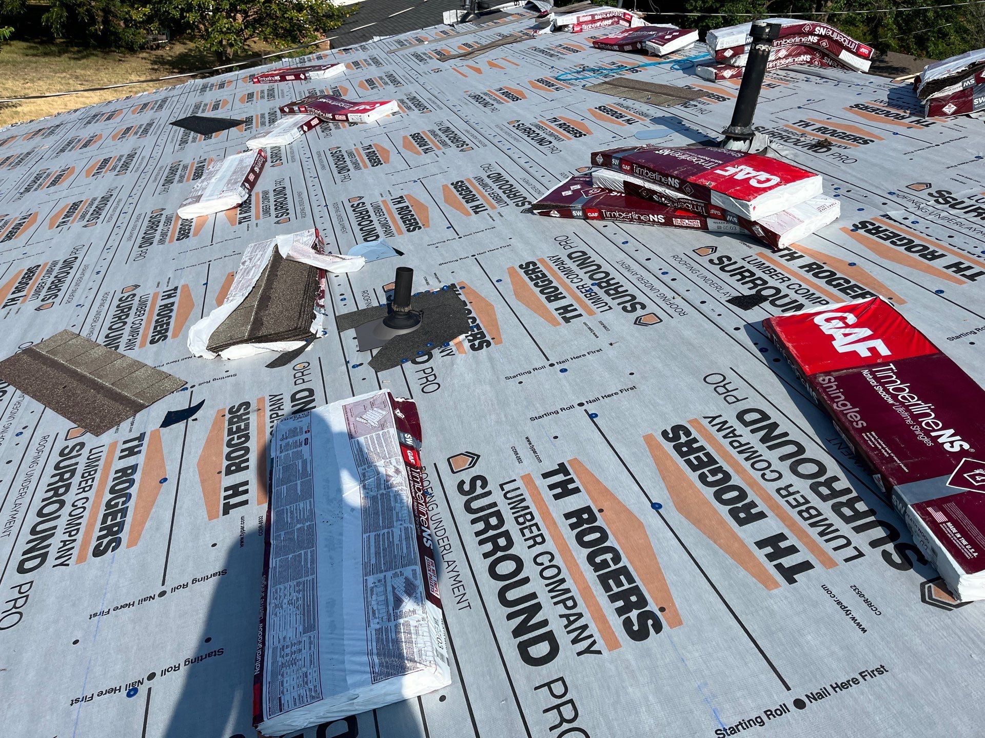 GAF Timberline Architectural Shingle Roof Replacement in Wynnewood by BANA Roofing and Solar Supply