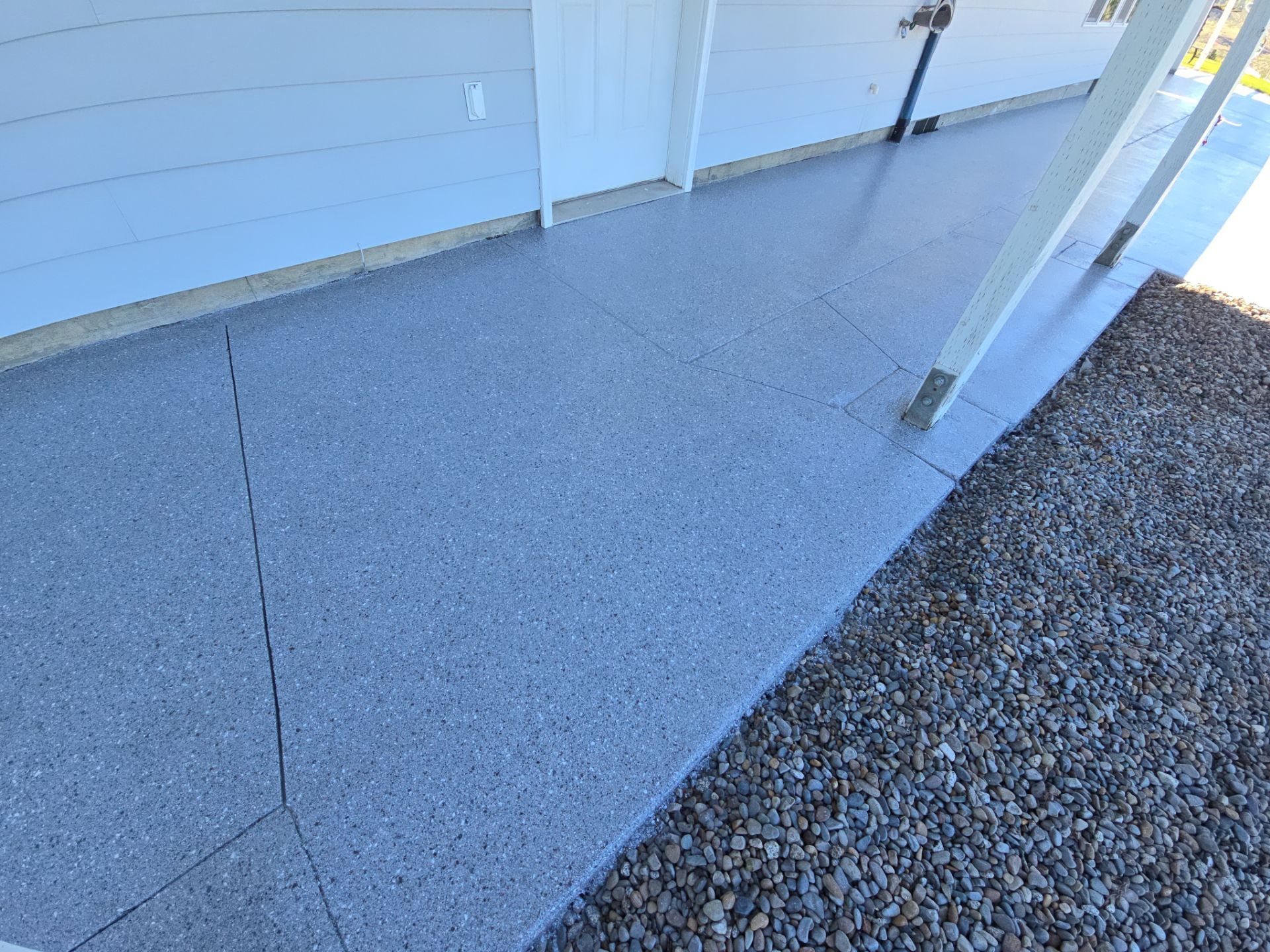 Patio Transformation using Battleship Hybrid by Croc Coatings, LLC