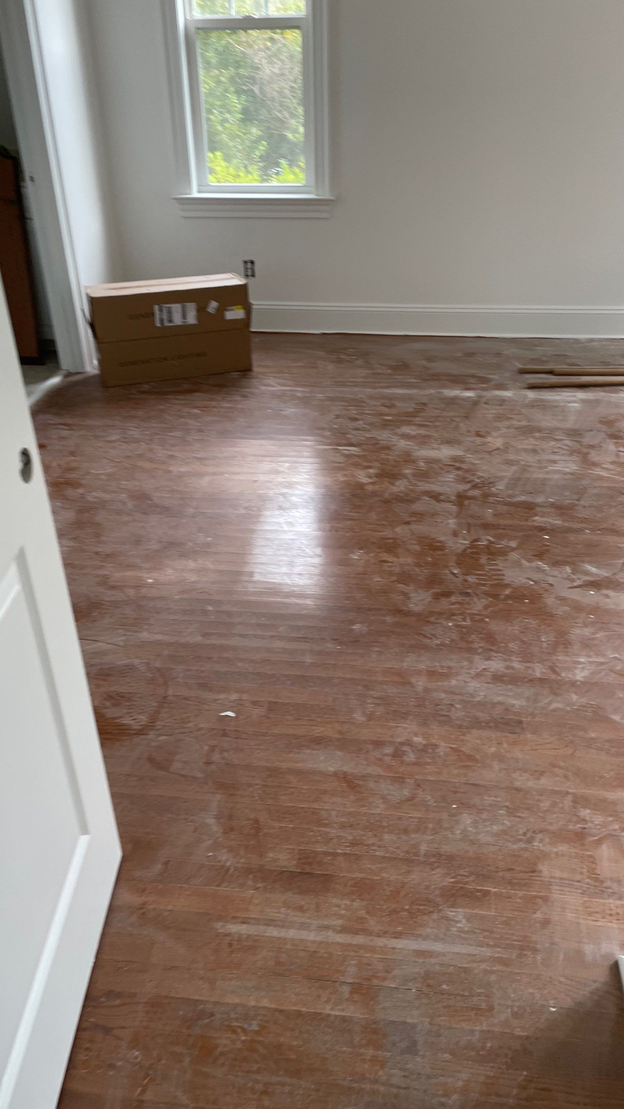 Sand and Finish Red Oak back to Natural with Matte Waterbased Finish by Footprints Floors of Coastal Carolina