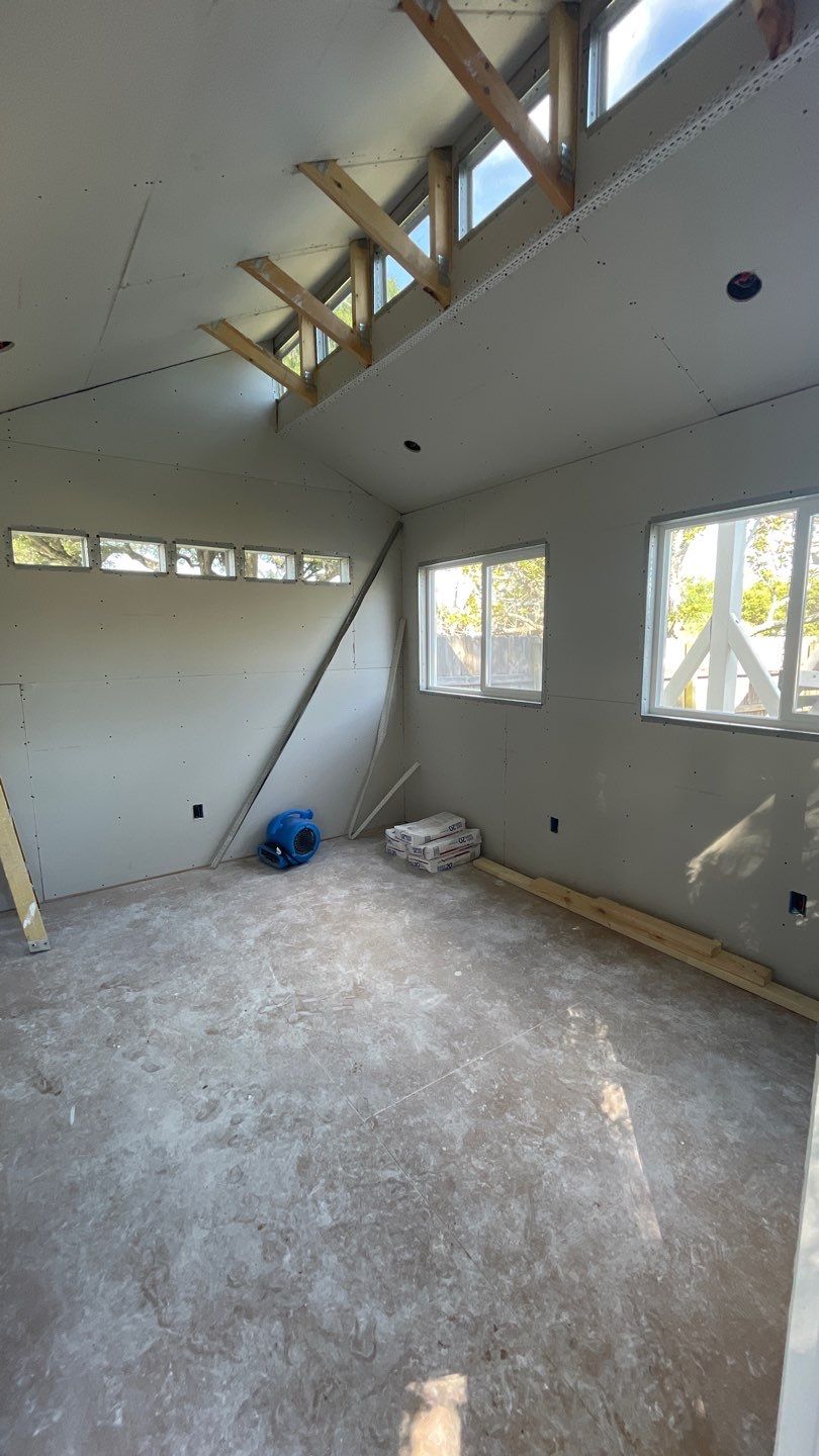 Outdoor Office Shed Interior Remodel in Longwood: From Drywall to Paint by HandyMangum