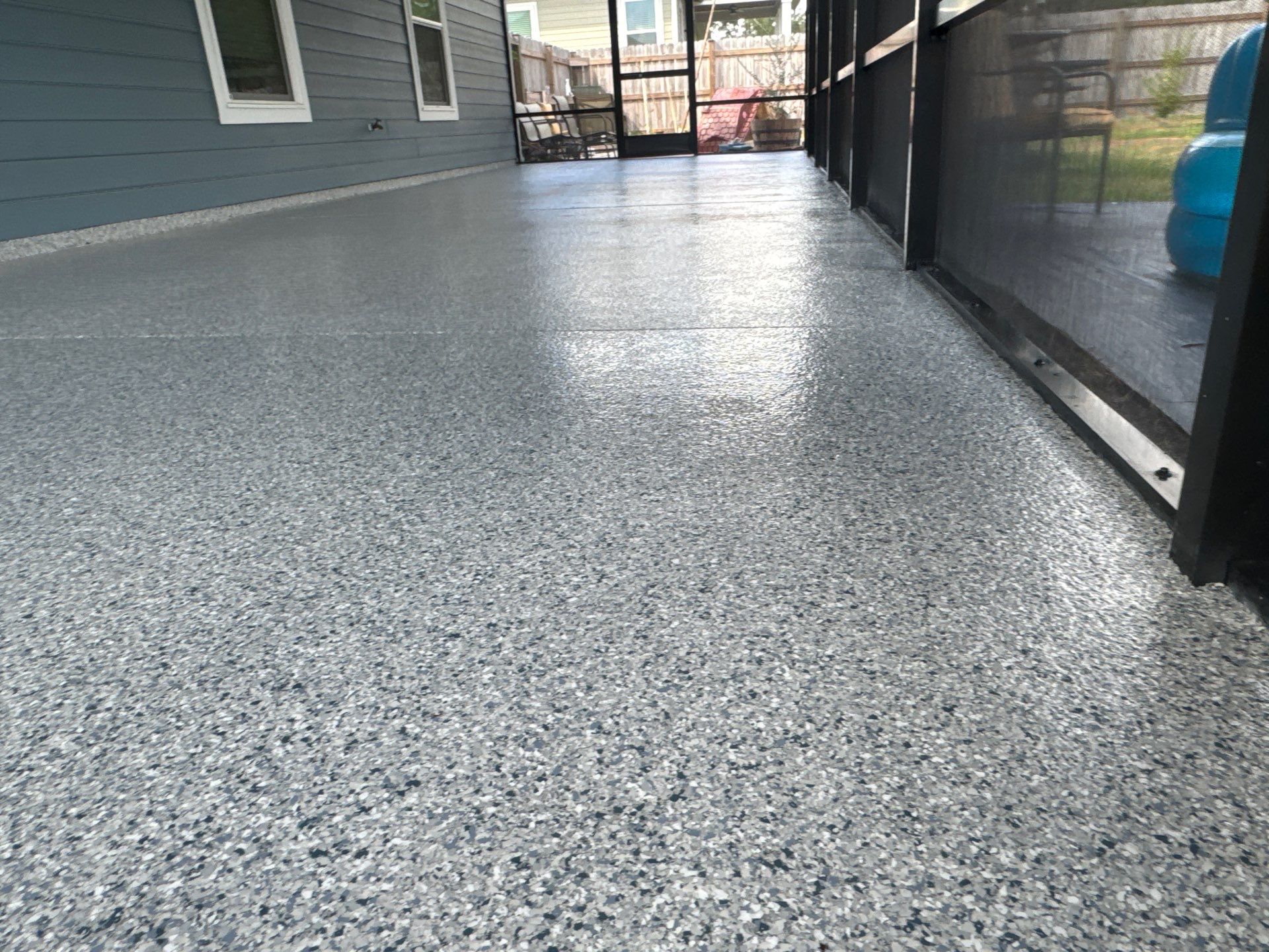Patio Project in Keystone Heights, FL in Tidal Wave by Cross Creek Concrete Coatings