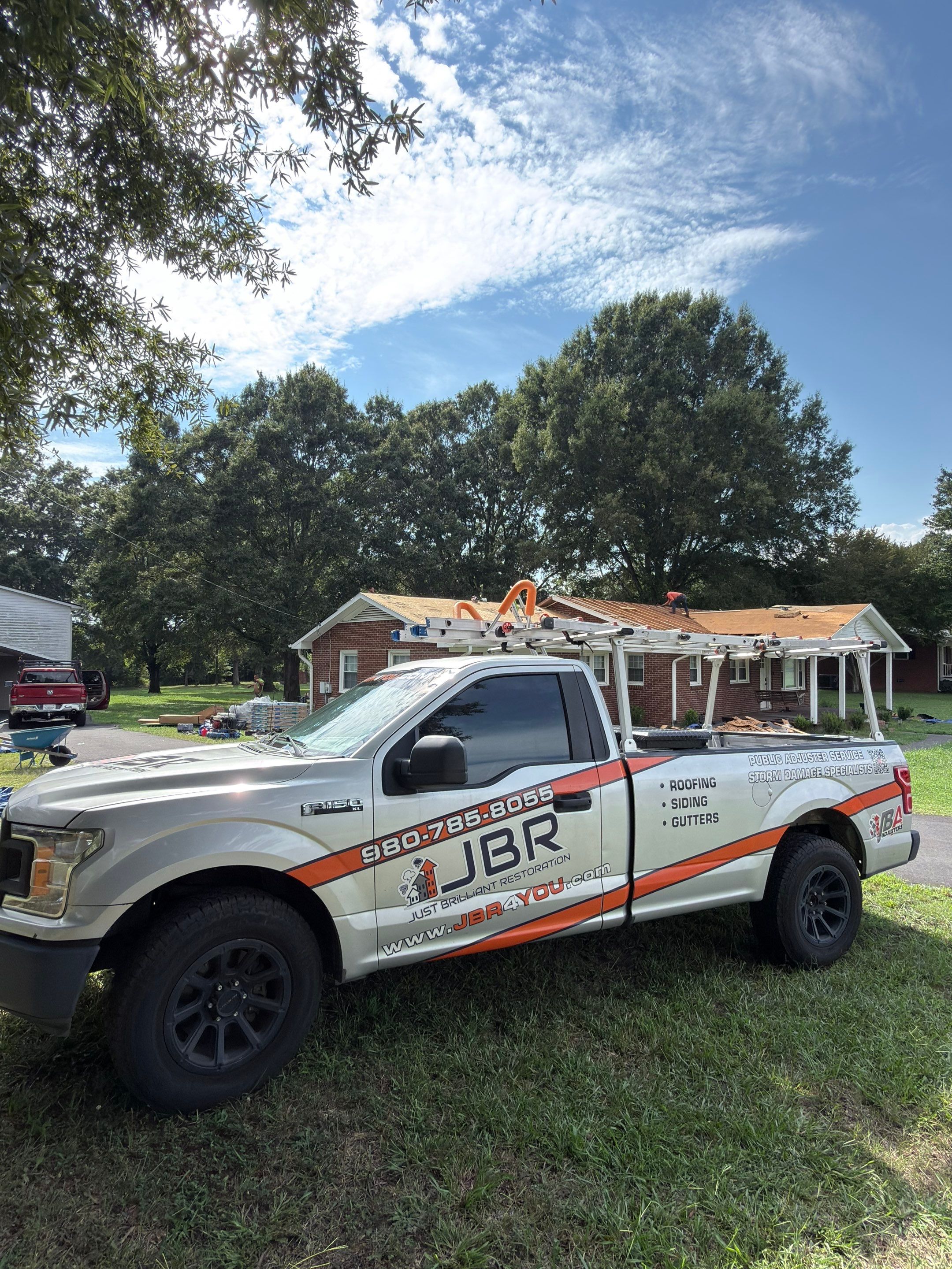Roof replacement, interior and gutter repair by hail and wind damage by Just Brilliant Restoration JBR