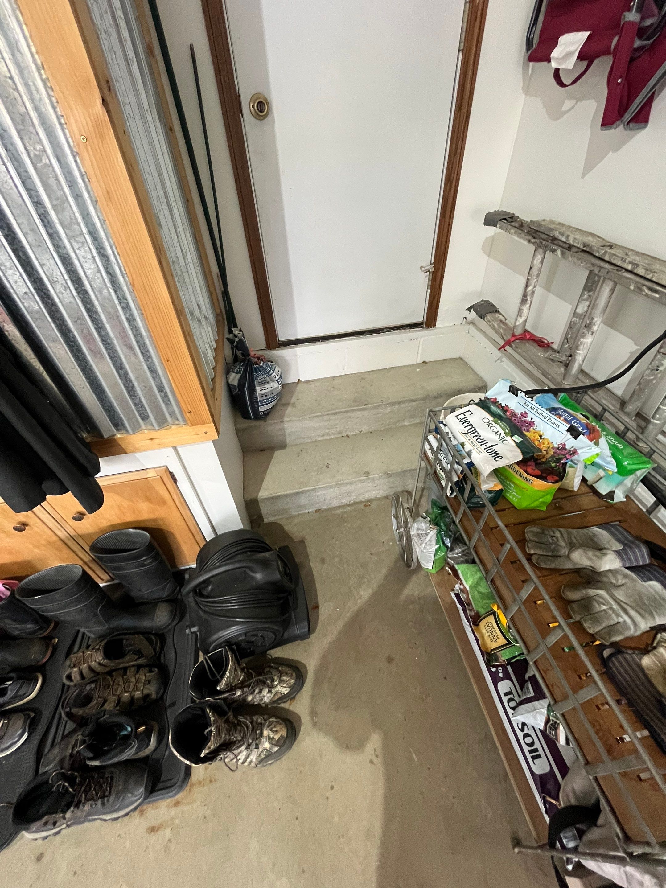 Multi-Colored Flake Epoxy Garage Floor Coating and Crack Repair by Select Painting, Coatings & Garage Cabinets