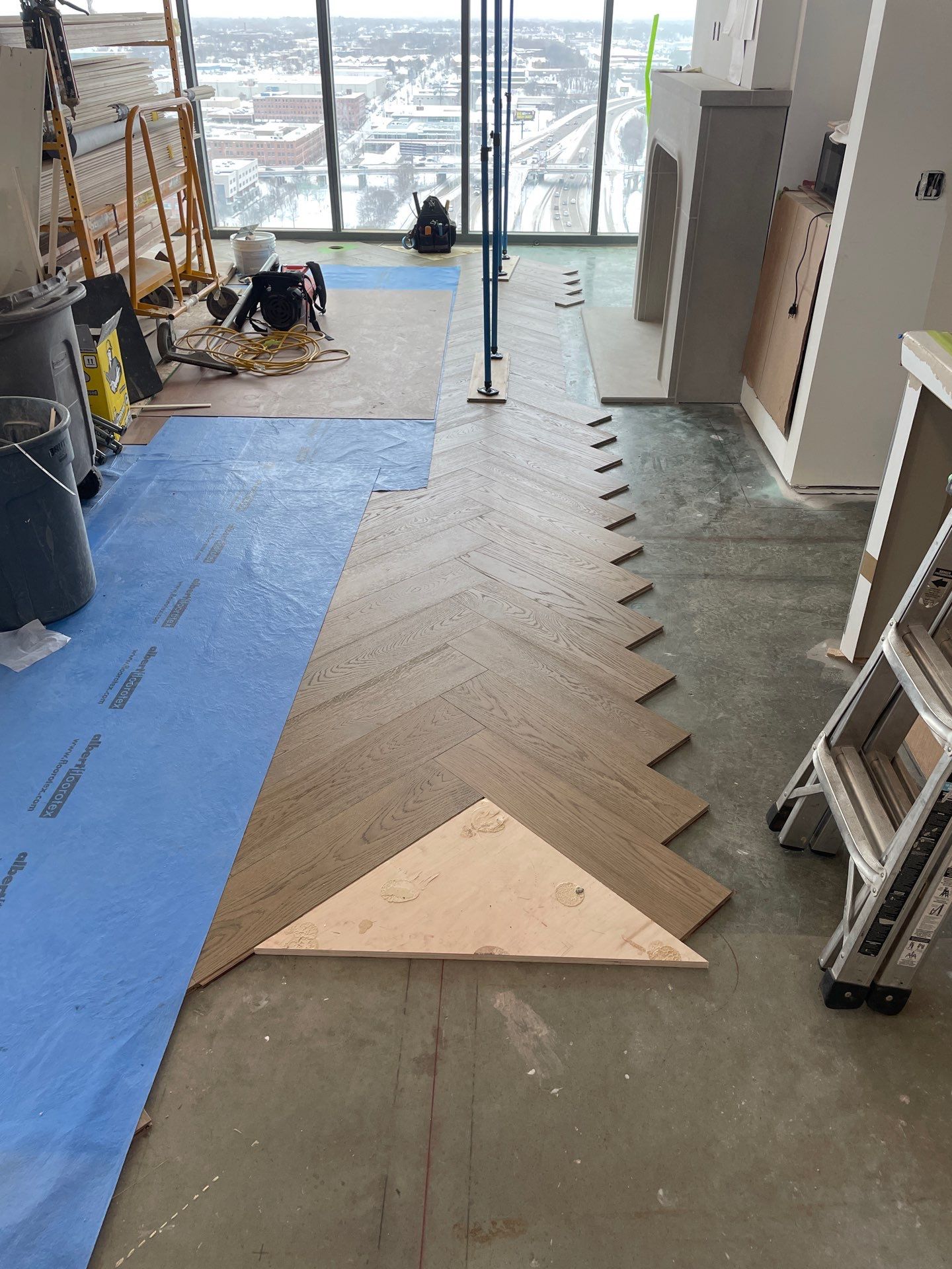 Herringbone Feature! by RTBaldwin Hardwood Floors