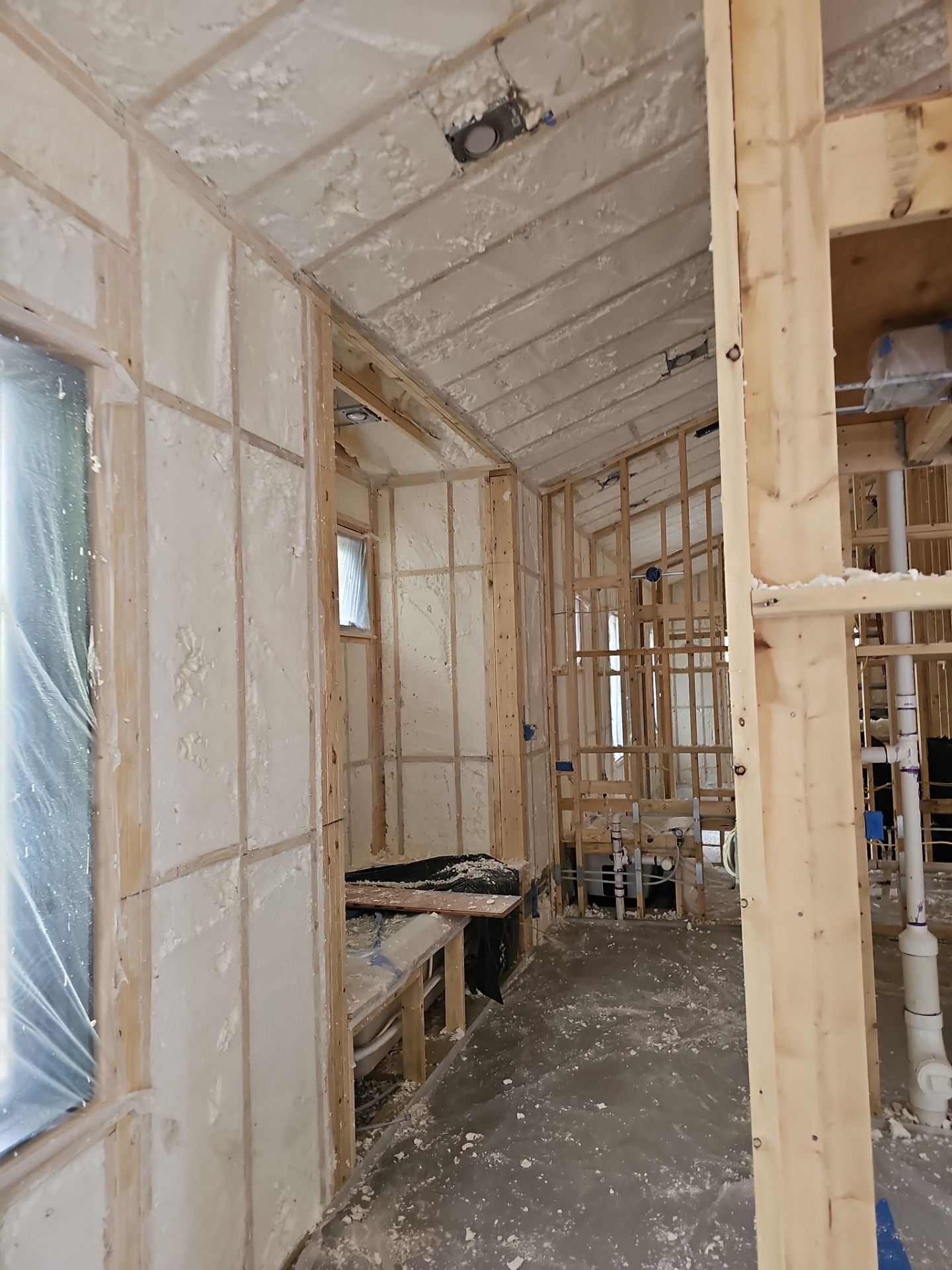 Spray Foam Insulation using open cell spray foam by NYS Foam & Energy