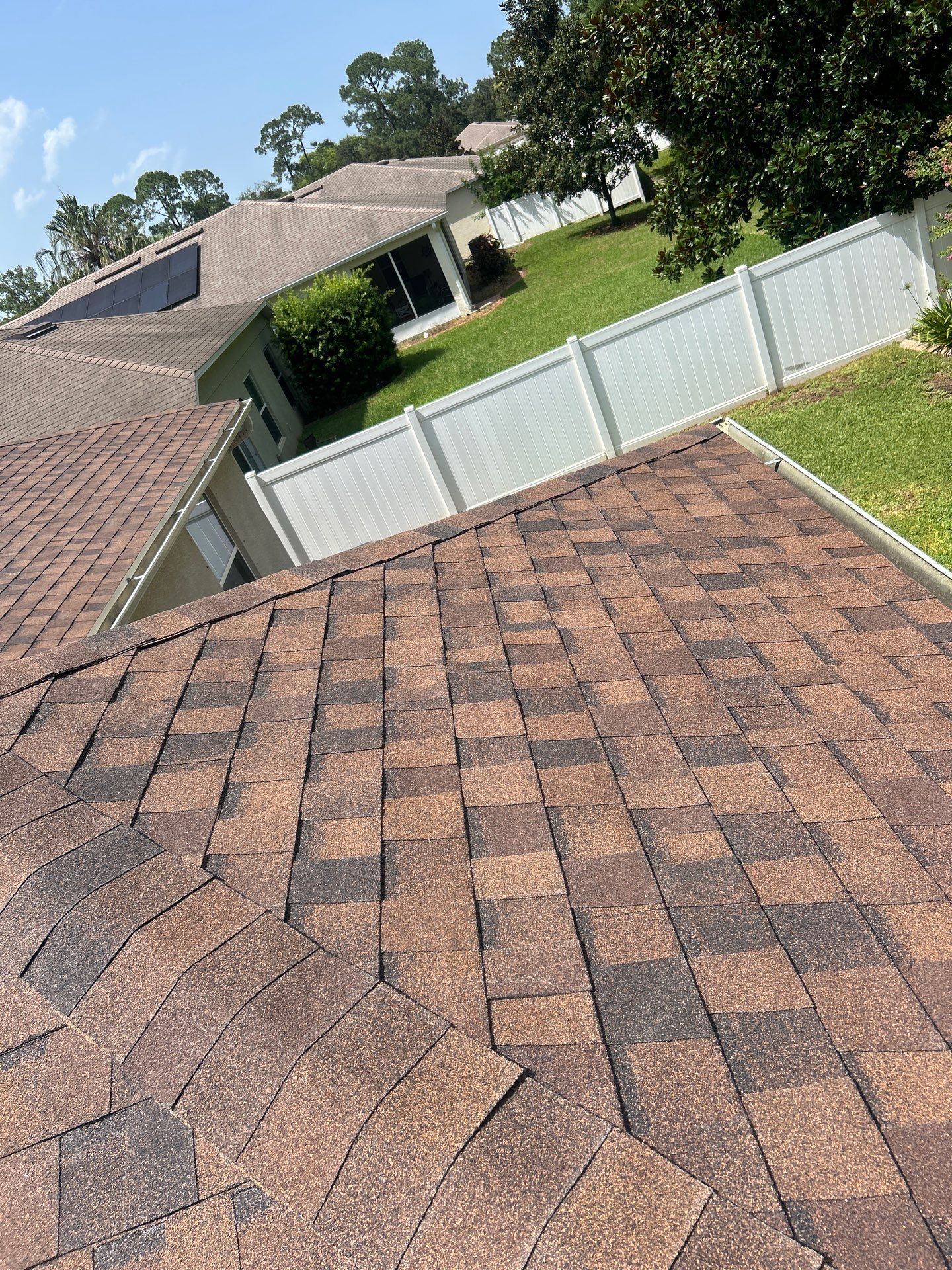 Complete Residential Roof Replacement in Port Orange Featuring Burnt Hickory Shingles by Pinnacle Roofing Group