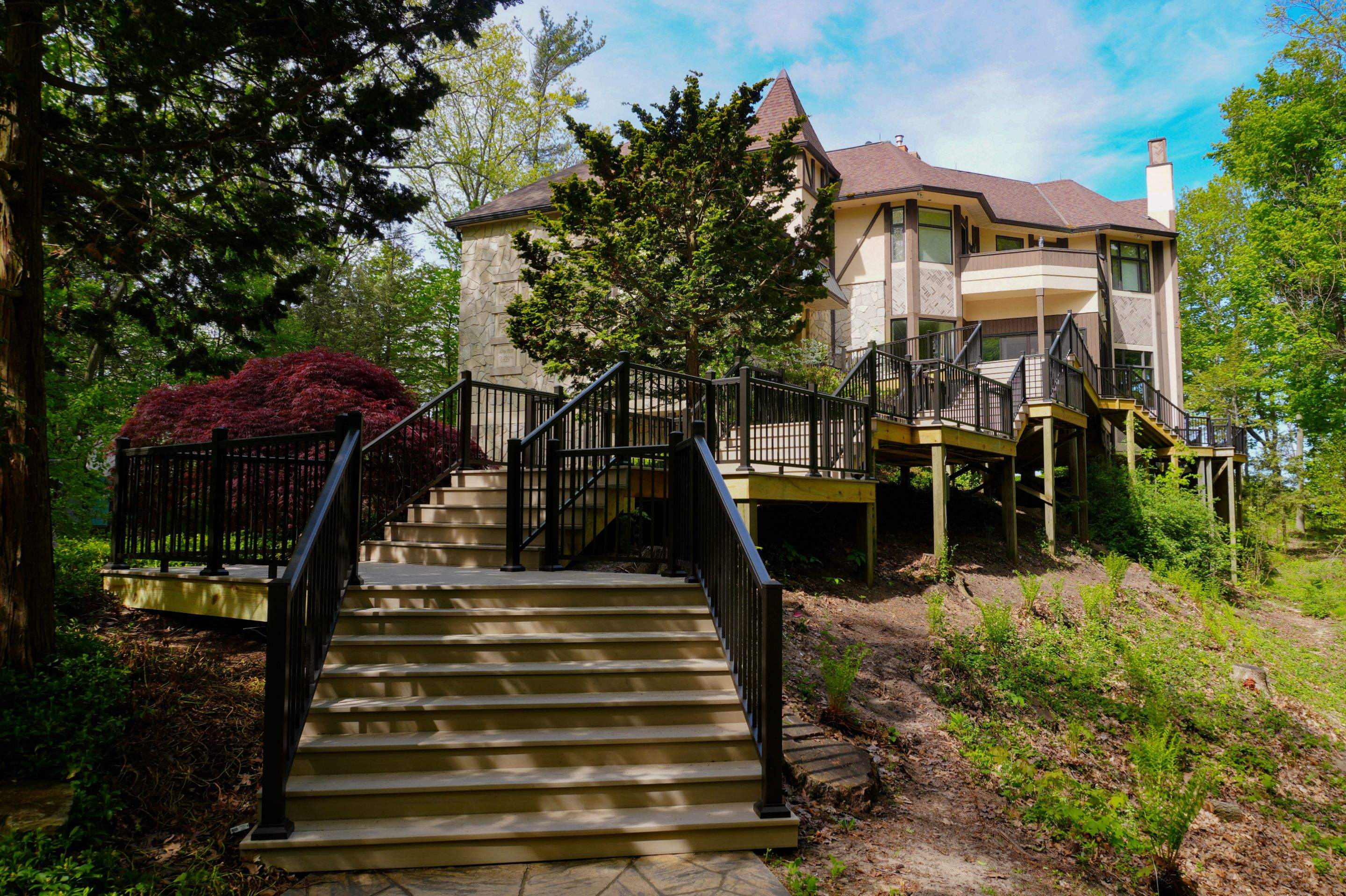 Custom Multi-Level Deck in Grand Haven by Cutting Edge Homes