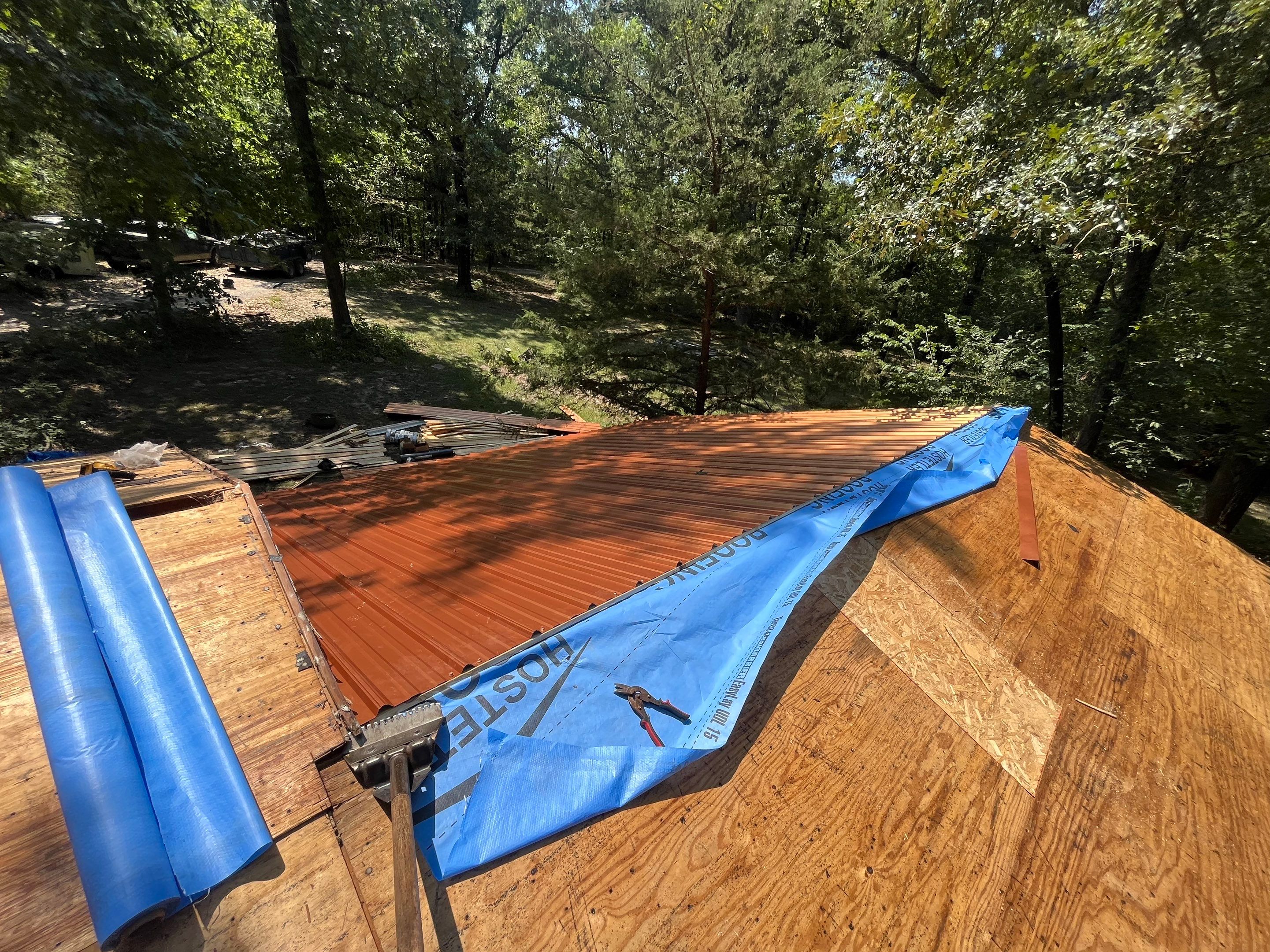 Residential Metal Roof Replacement using Reed's Metals: 29 GA. Colored Residential Panel by Hostetler Roofing