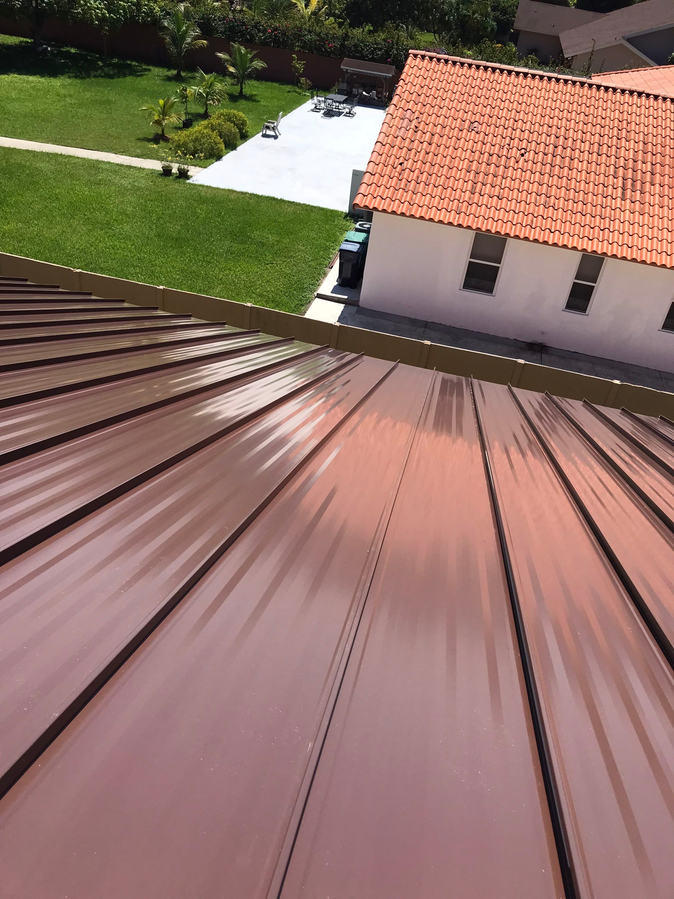 Metal Roof - Galvalume - Mansard Brown by Istueta Roofing