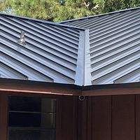 24ga 1.5" Mechanical Seam Matte Black  by Total Roofing System The Metal Roof Experts