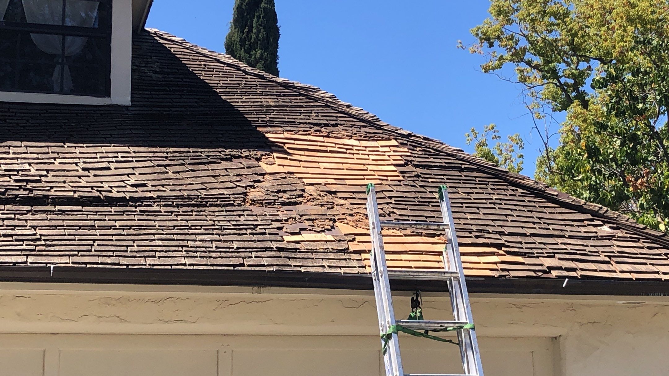 Wood Shake Roof Repair and Shingle Replacement in Los Gatos by Eastman Roofing & Waterproofing Inc.
