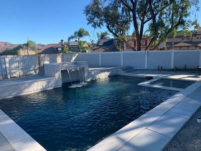 Pool and spa and modern grotto