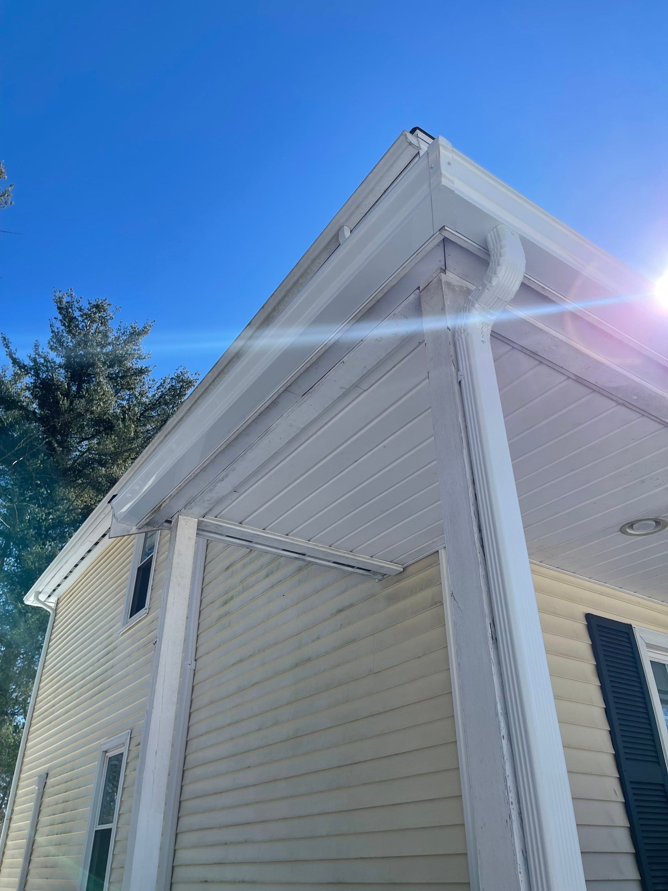  New White Gutter Installation  by Sensible Home Solutions