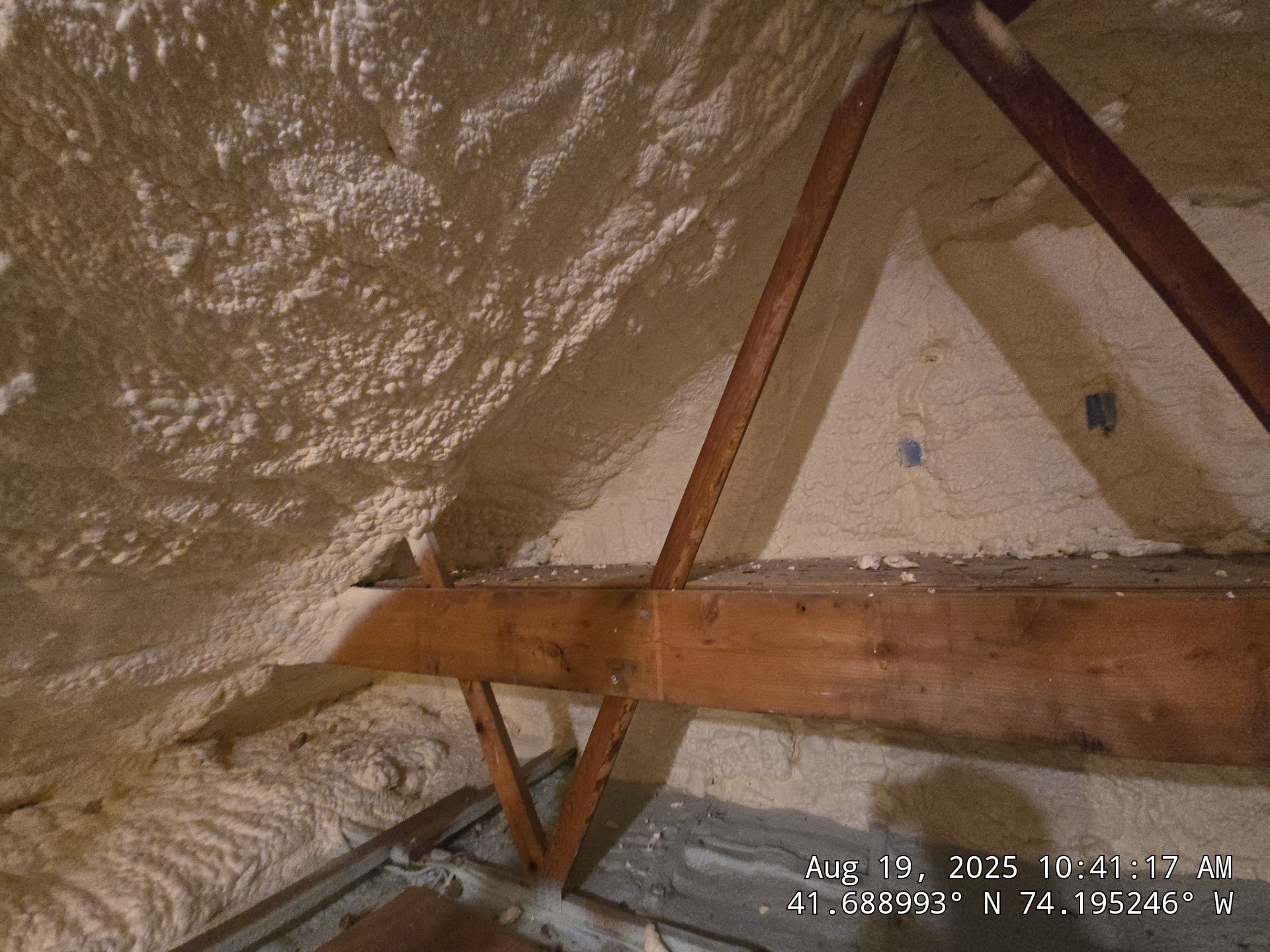 Attic Insulation using open cell spray foam by NYS Foam & Energy