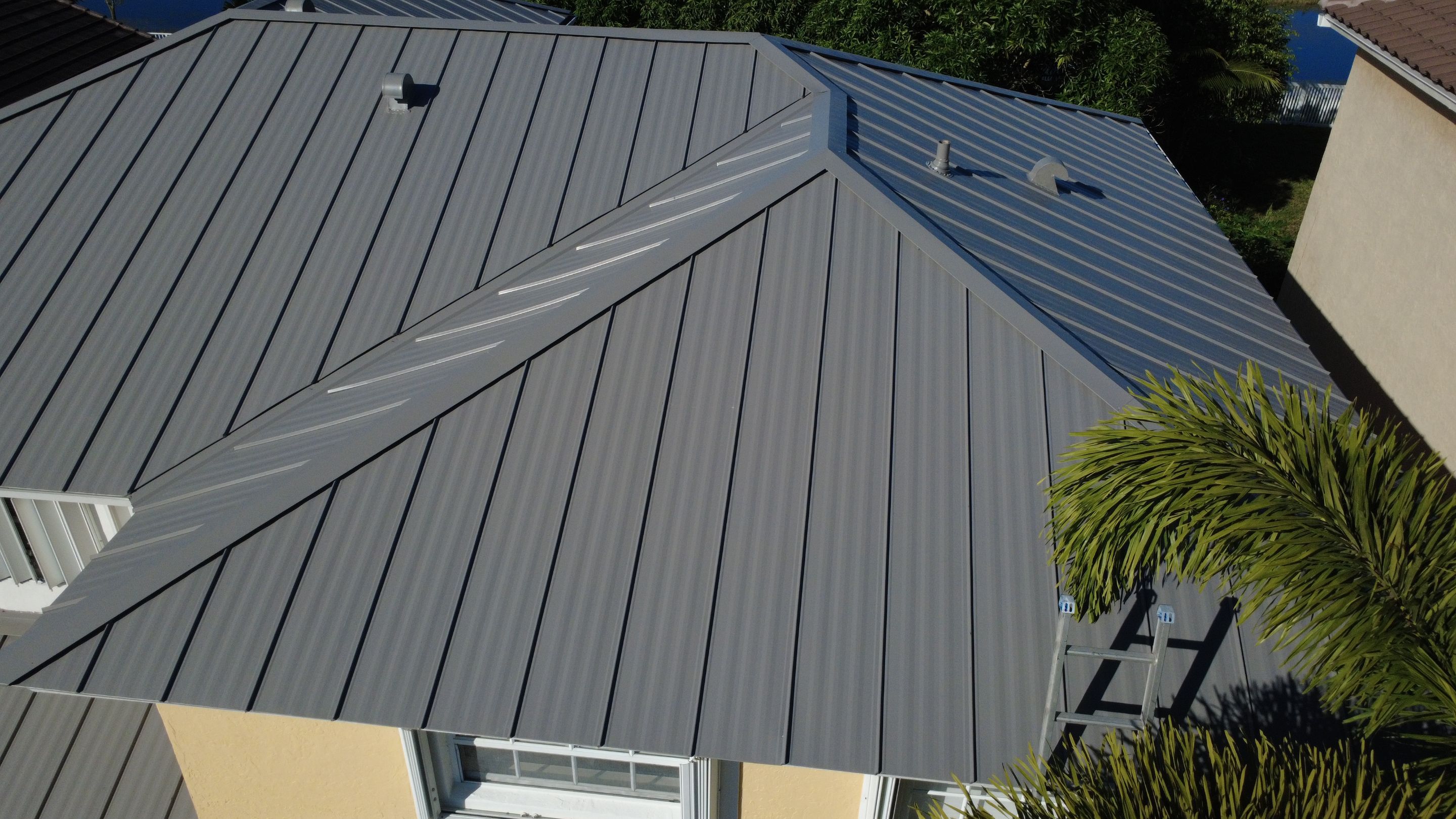 Residential Roofing Installation using 1" Nail strip metal roof by BLUES BROTHERS ROOFING