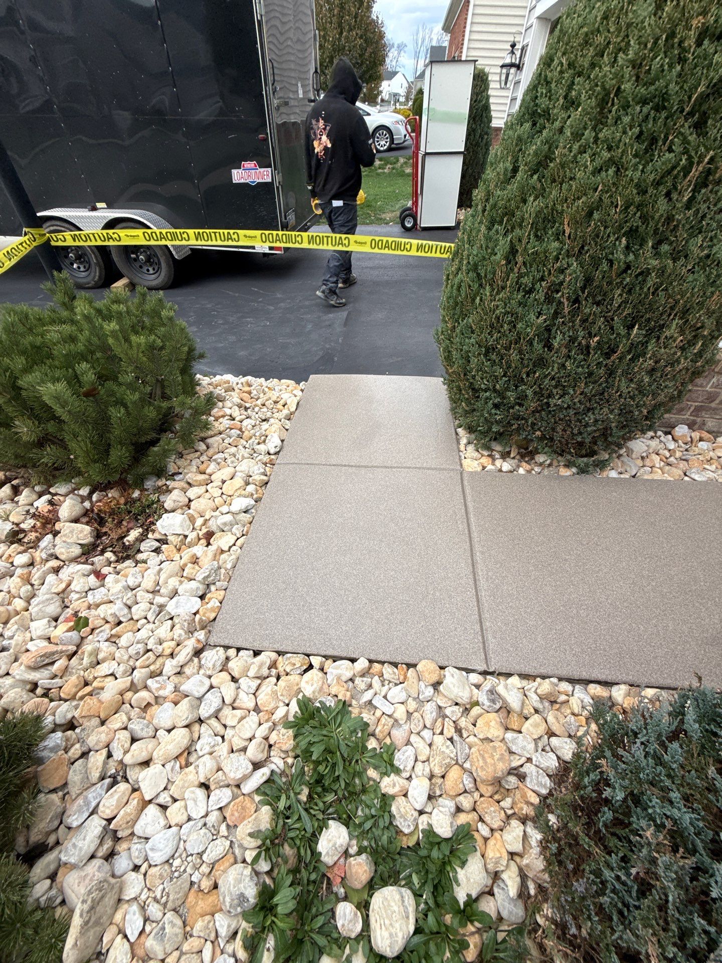 Porch + Garage Project in Oakdale by Floors in a Day, Inc