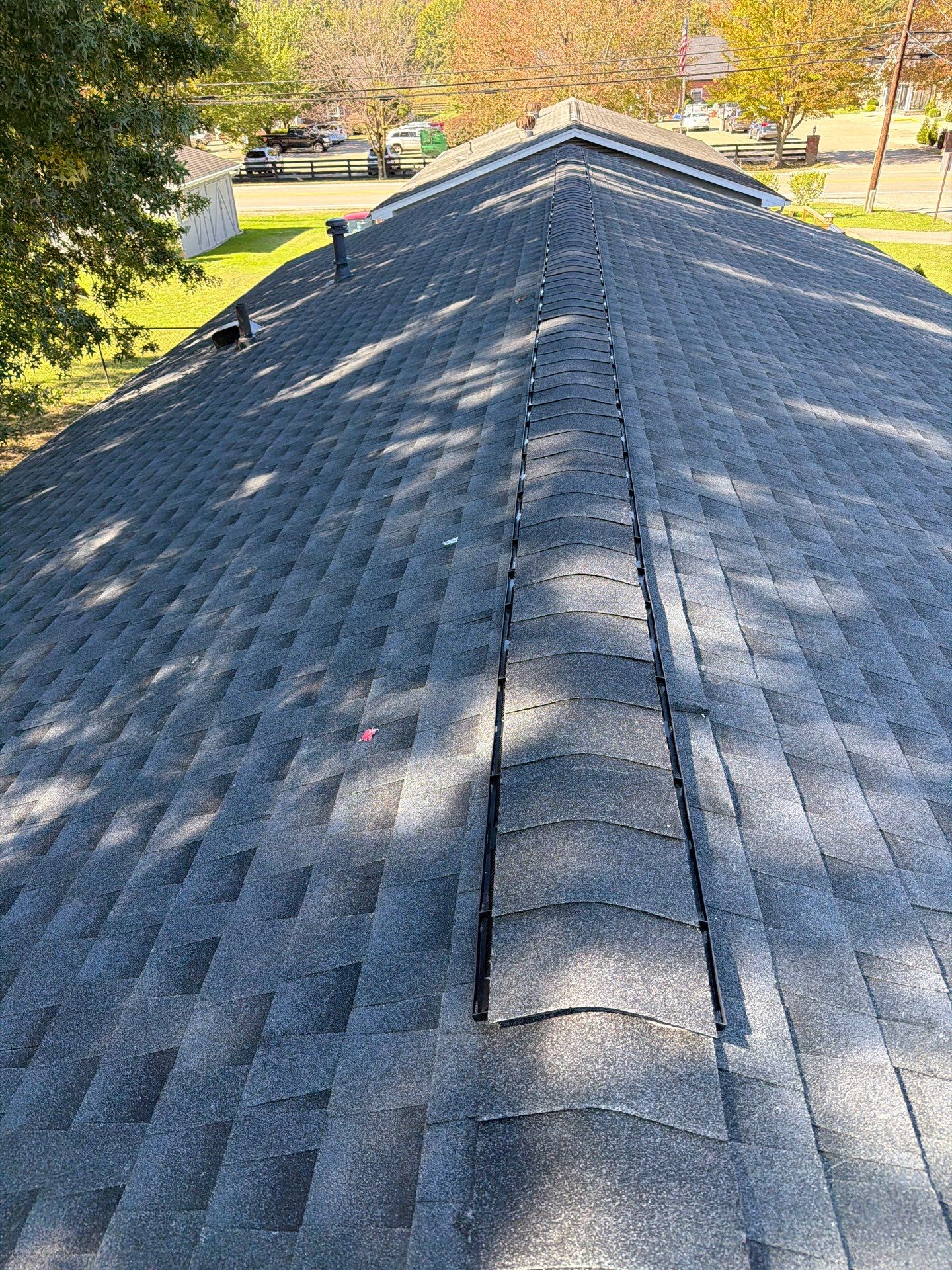 Residential Roofing Installation using GAF Timberline HDZ Charcoal by Rainstoppers Roofing