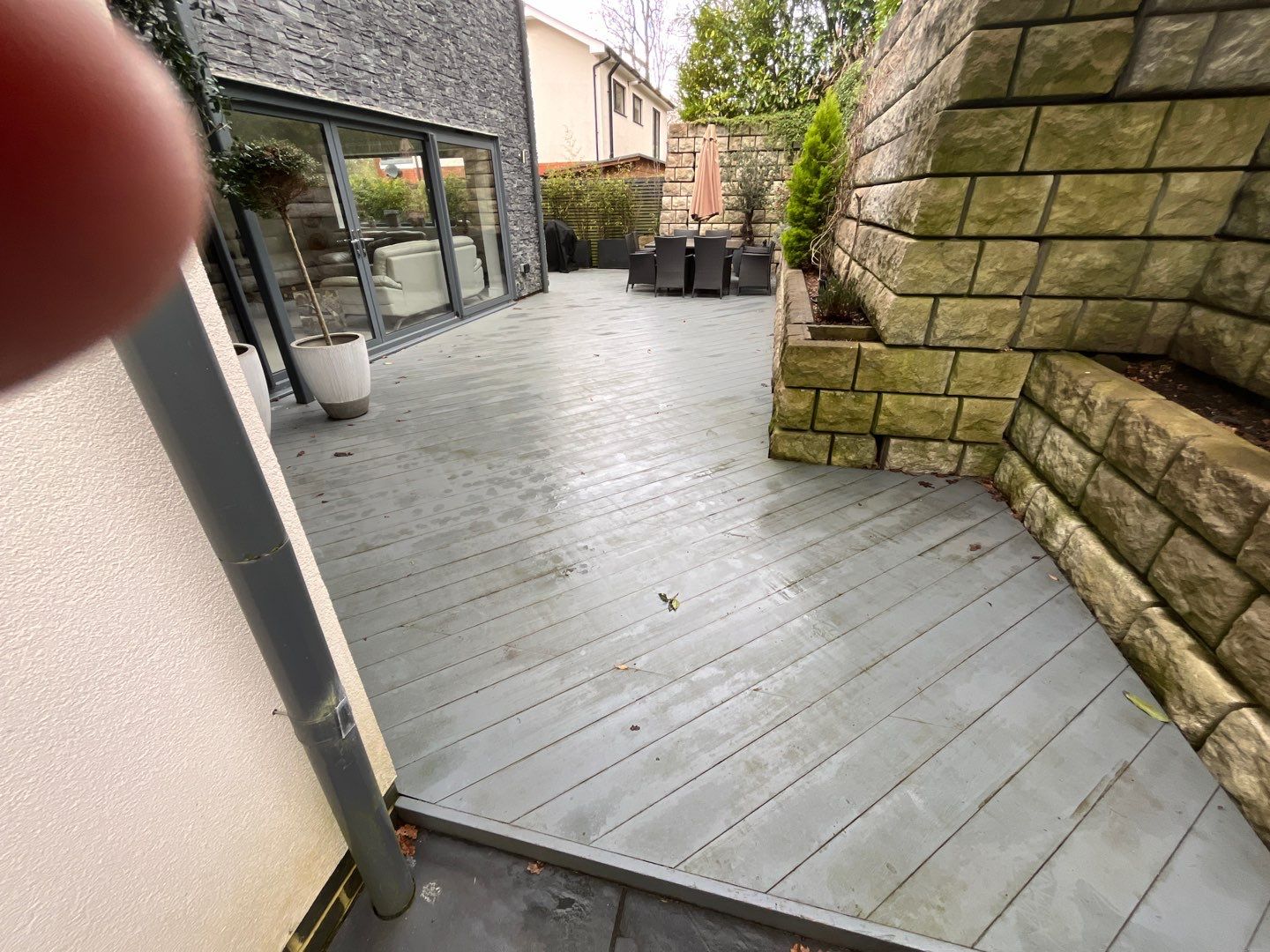 Render and patio clean using Honda 15lpm Low Pressure Washing Machine by Ges Exterior Cleaning ltd