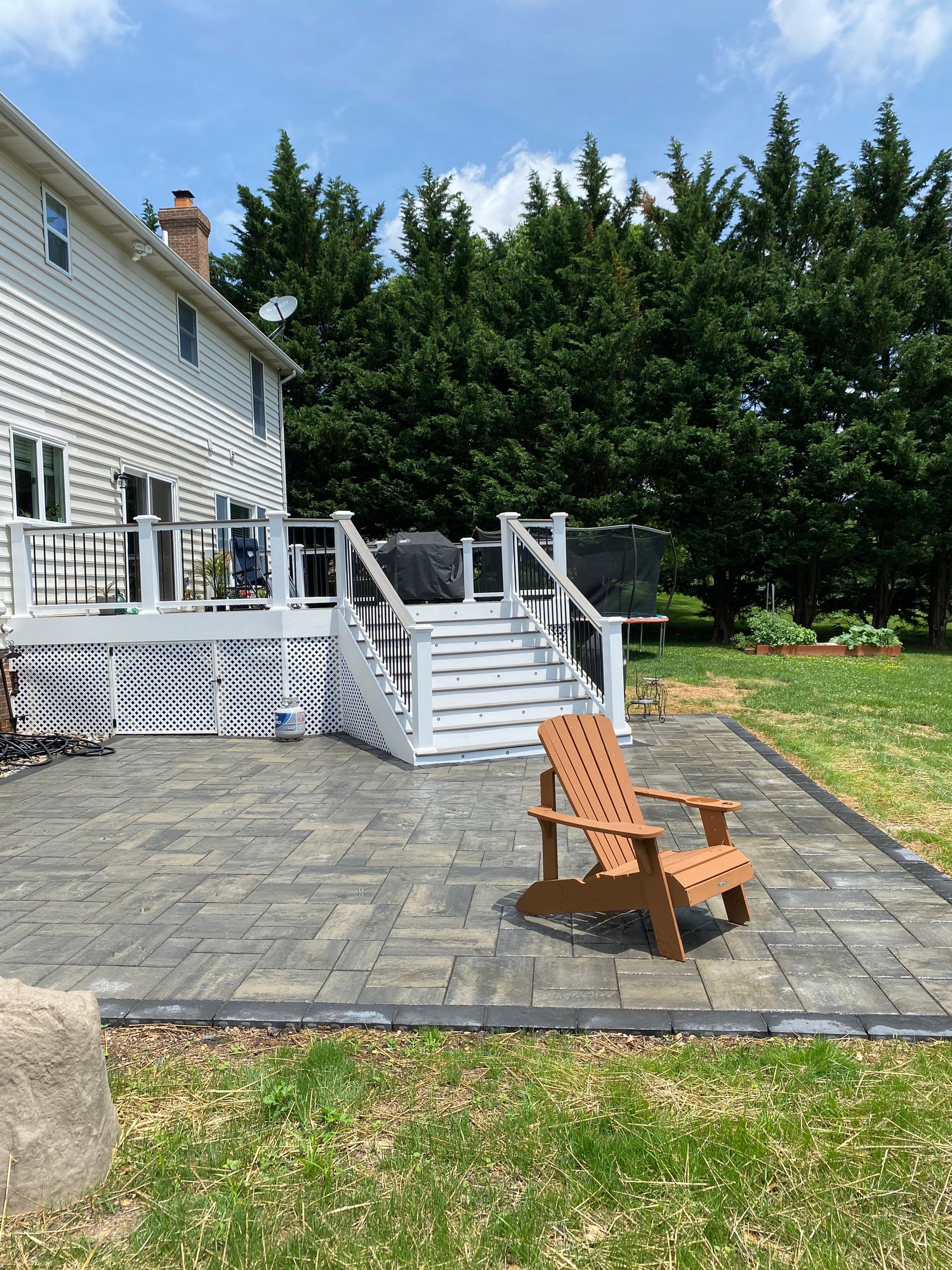 Backyard Transformation using Techo-Bloc Pavers by The Smet Companies, LLC