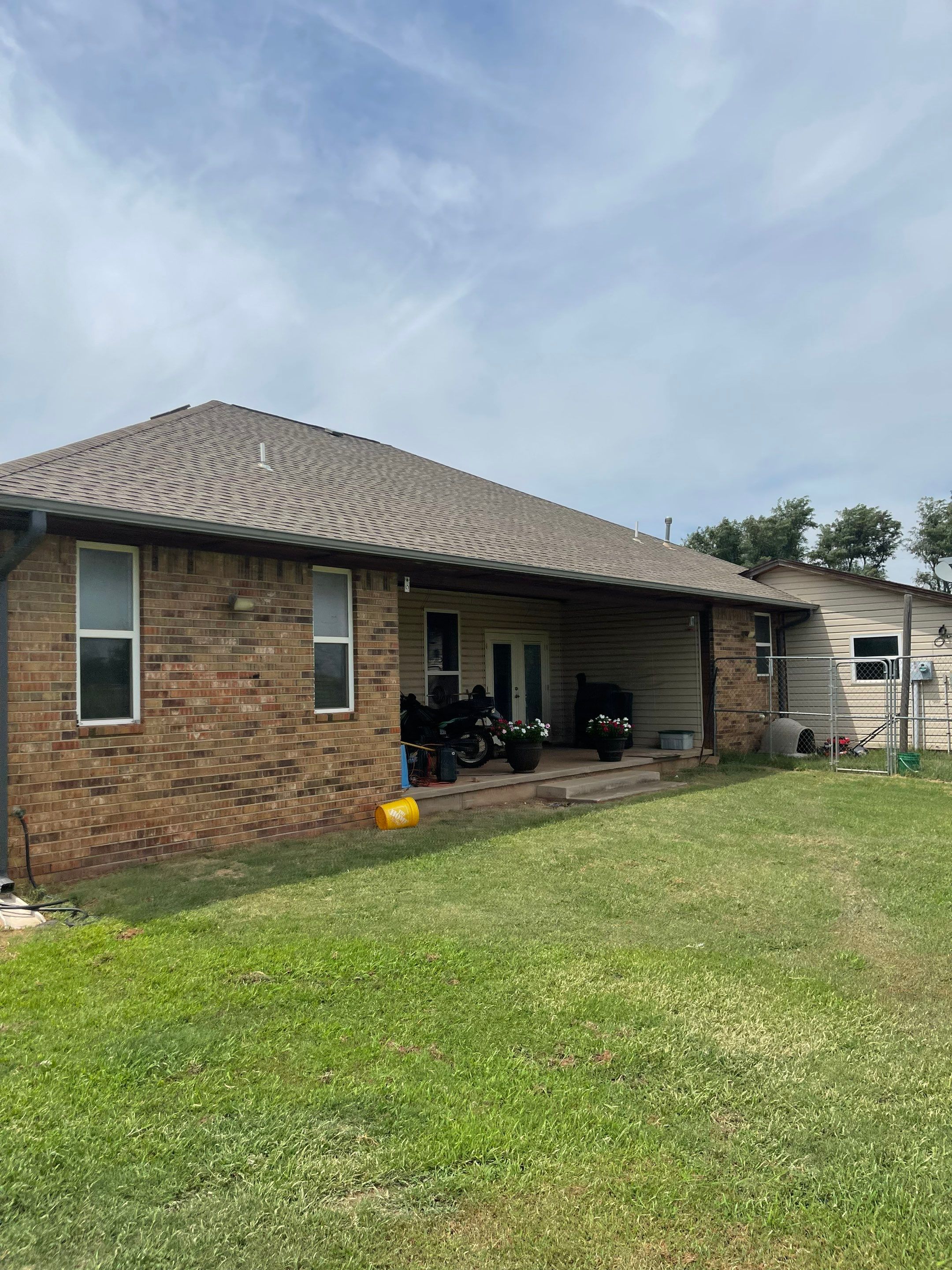 Hail Damage on a Roofing System by Icon Roofing And Construction 