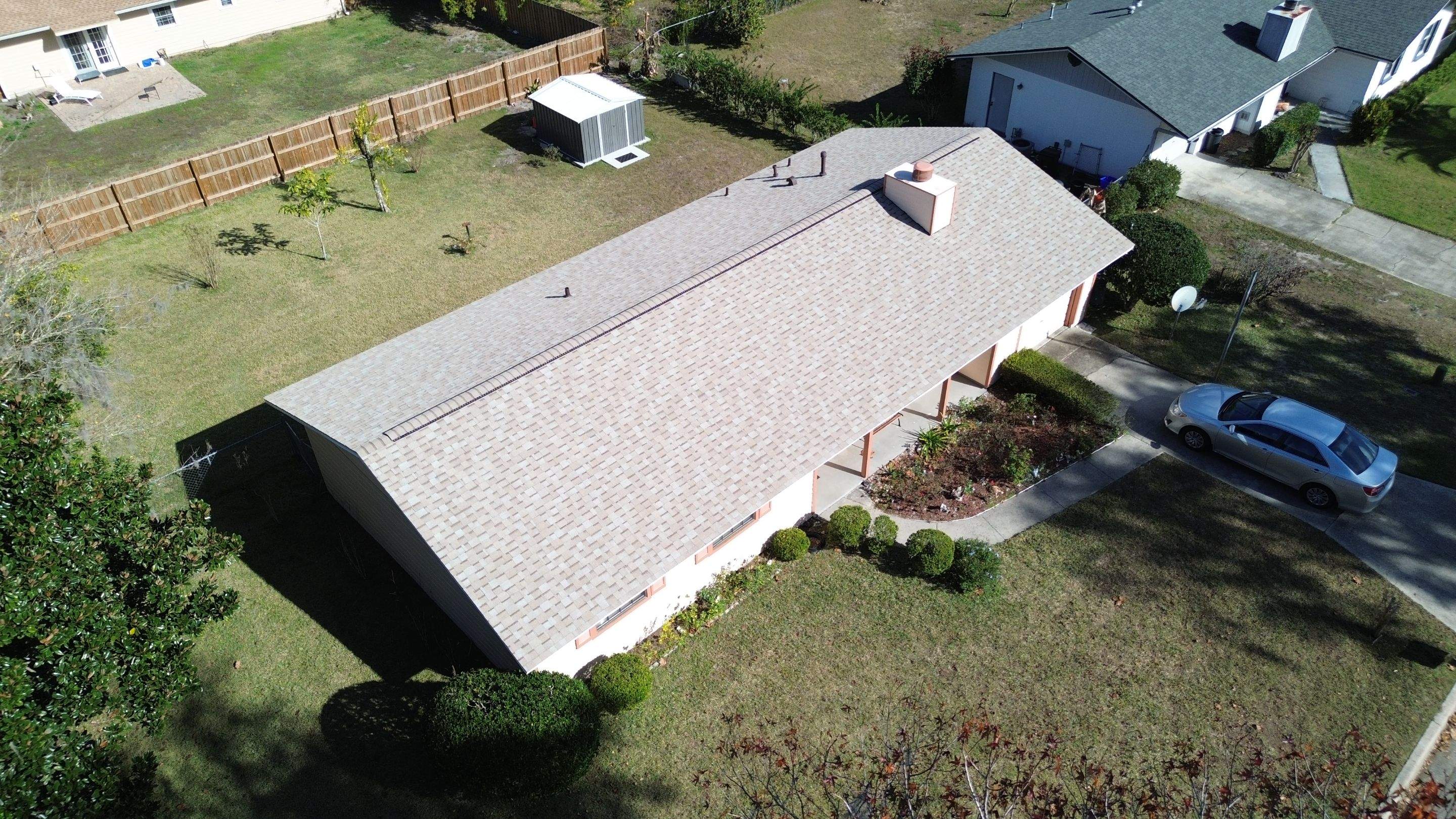 Amber Shingles in Gainesville Reroof by Brehm Roofing