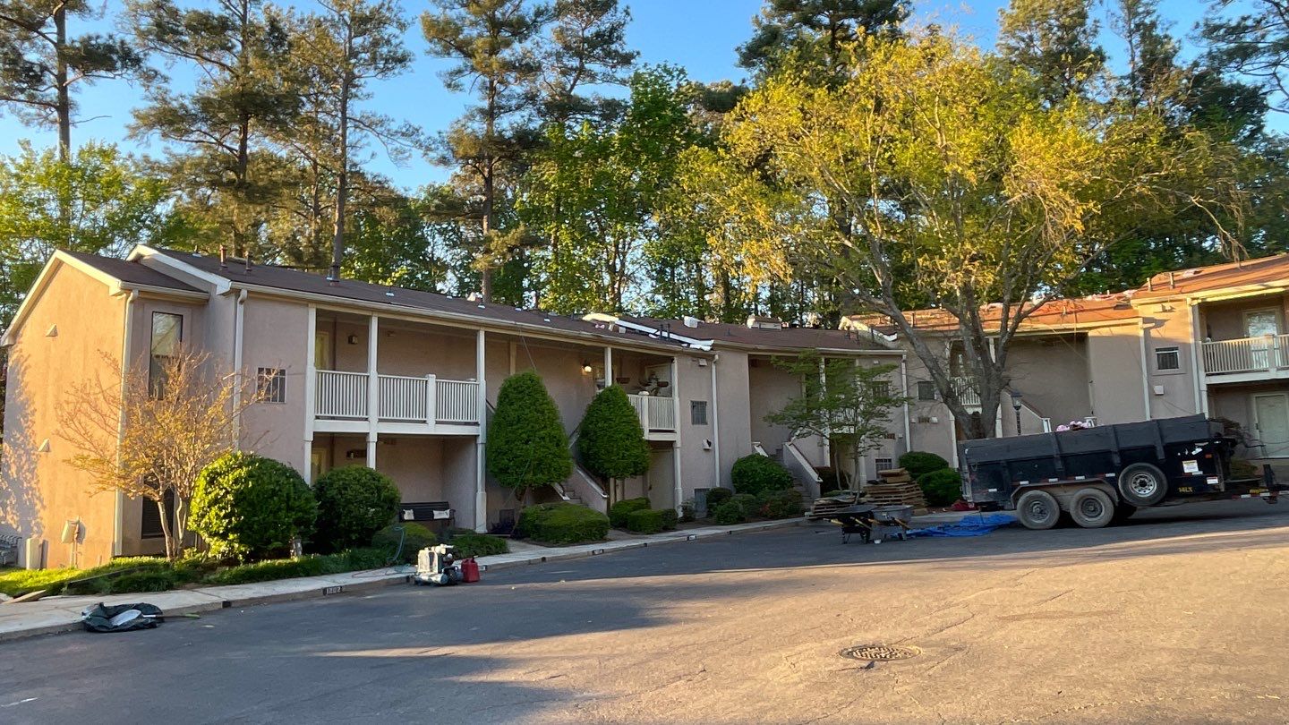 Commercial Roofing Installation using Owens Corning Autumn Brown by Inspector Roofing and Restoration