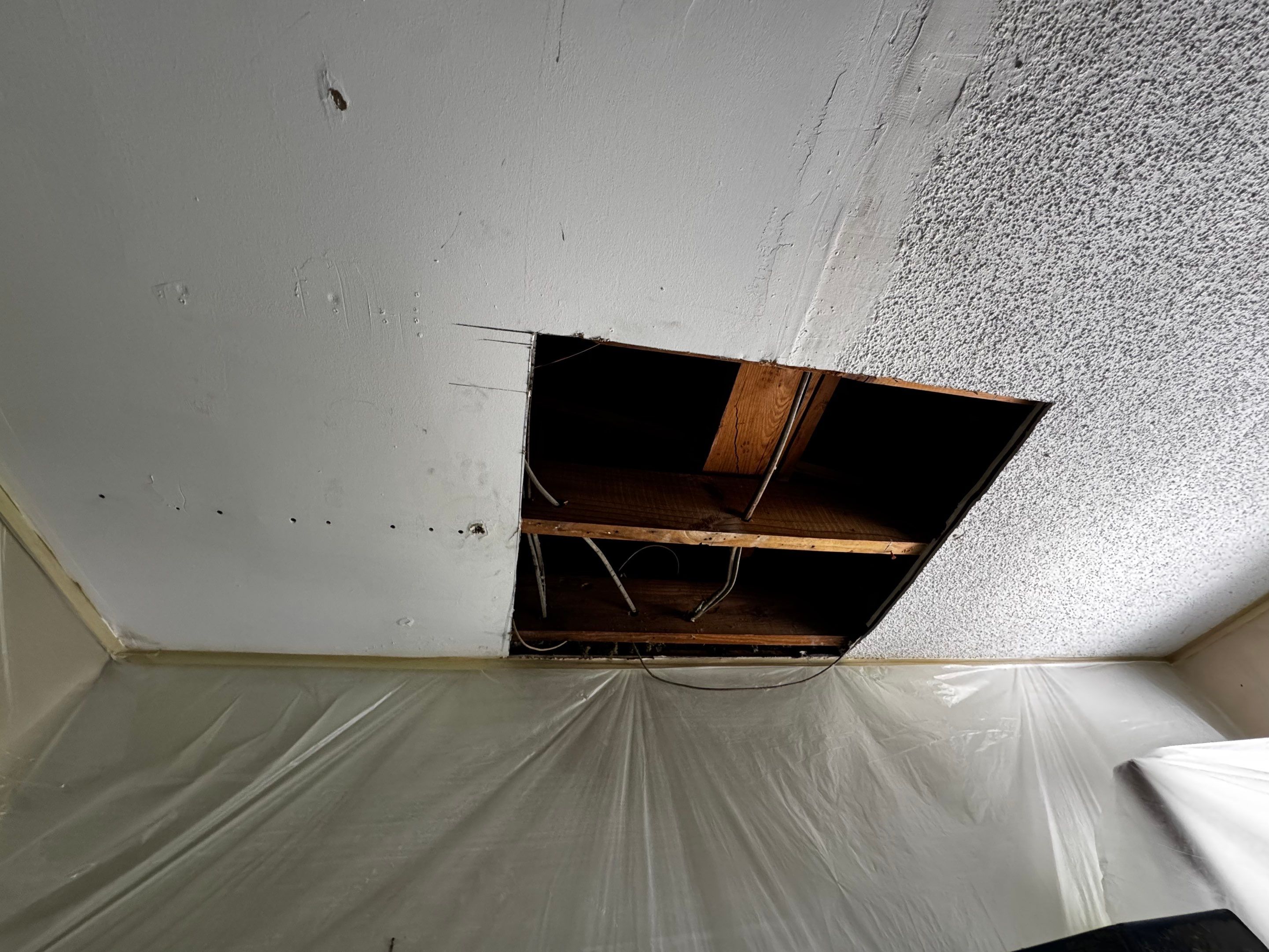 Townhome Ceiling Damage in Decatur, GA by PGP Surface Solutions, LLC