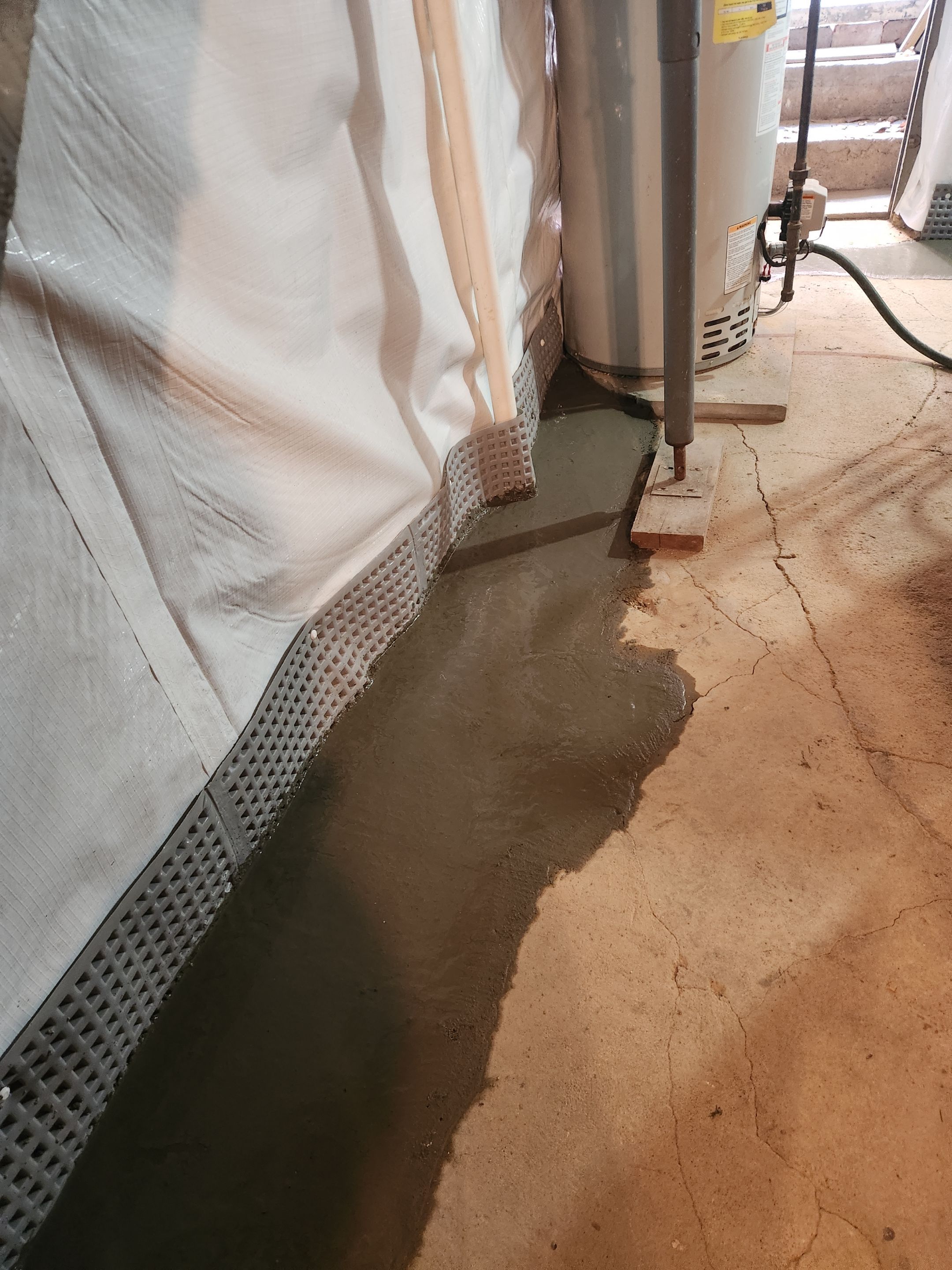 Interior French Drain Mt Tabor, NJ by Pure Service Pro, LLC 