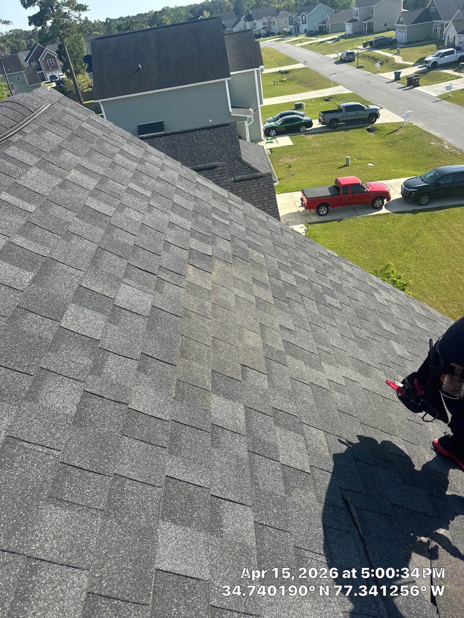 Excuse me ma'am - you're missing shingles! by North Carolina Roofs