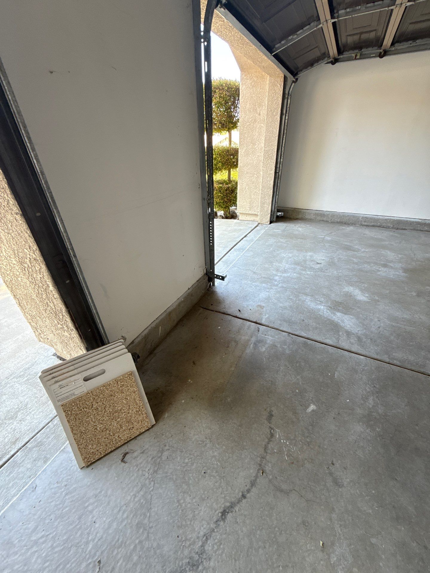 Garage Floor: Vinyl Chip using Light Grey by J&C Concrete Restoration, Inc